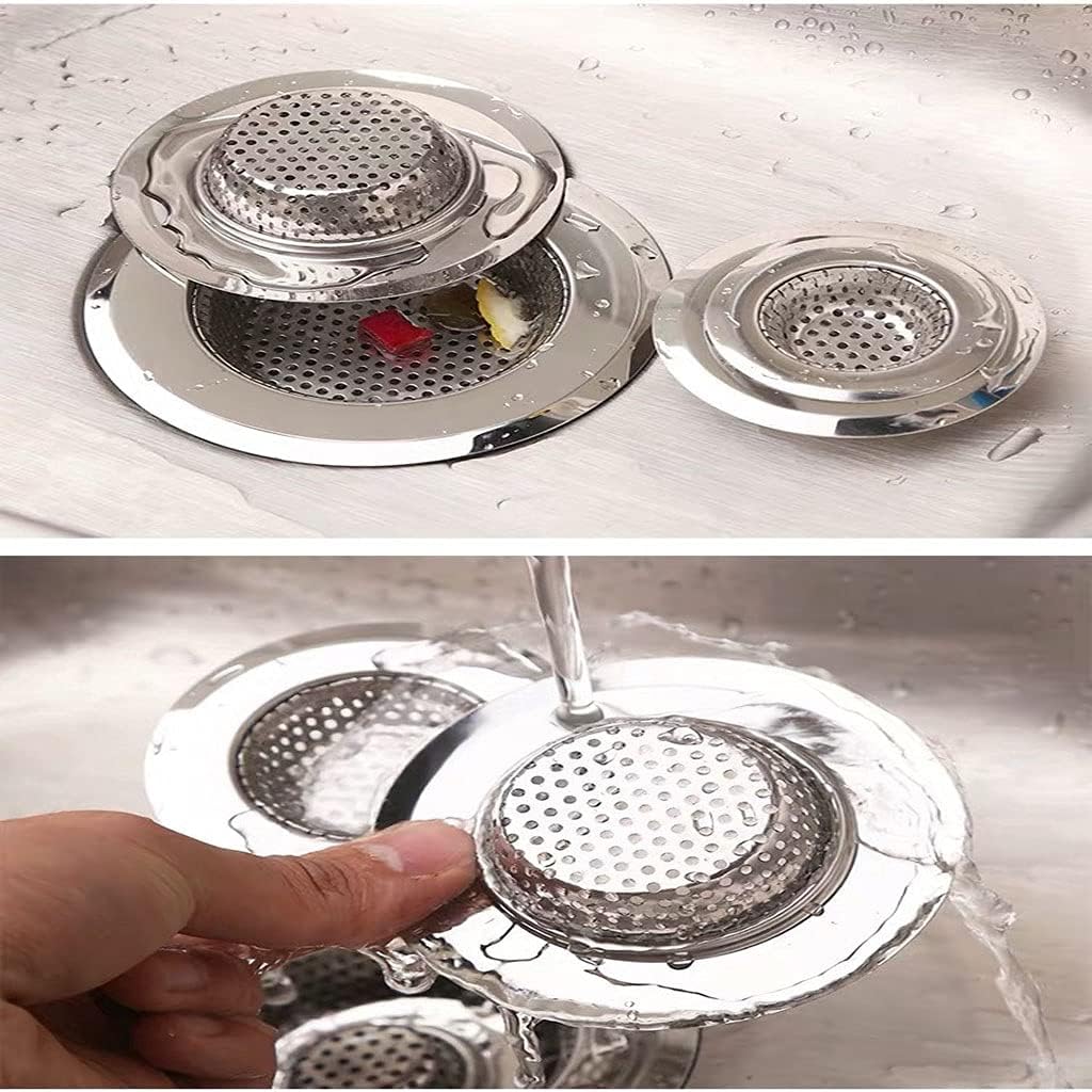 JYYHSF 4Pcs Stainless Steel Drain Hair Catcher for Kitchen and Bathroom