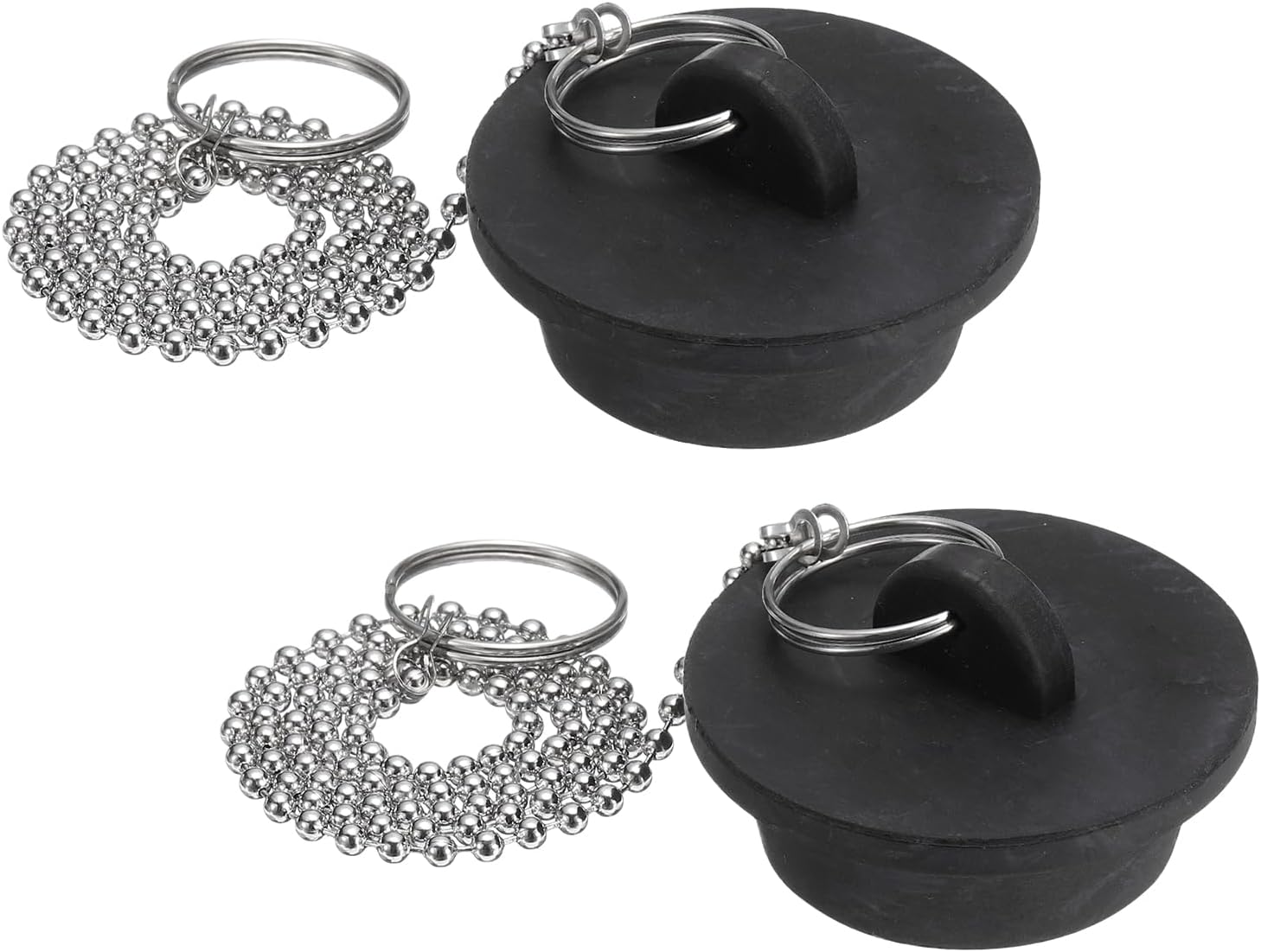 Uxcell 2Pcs Rubber Tub Stoppers for 1-12 Drains