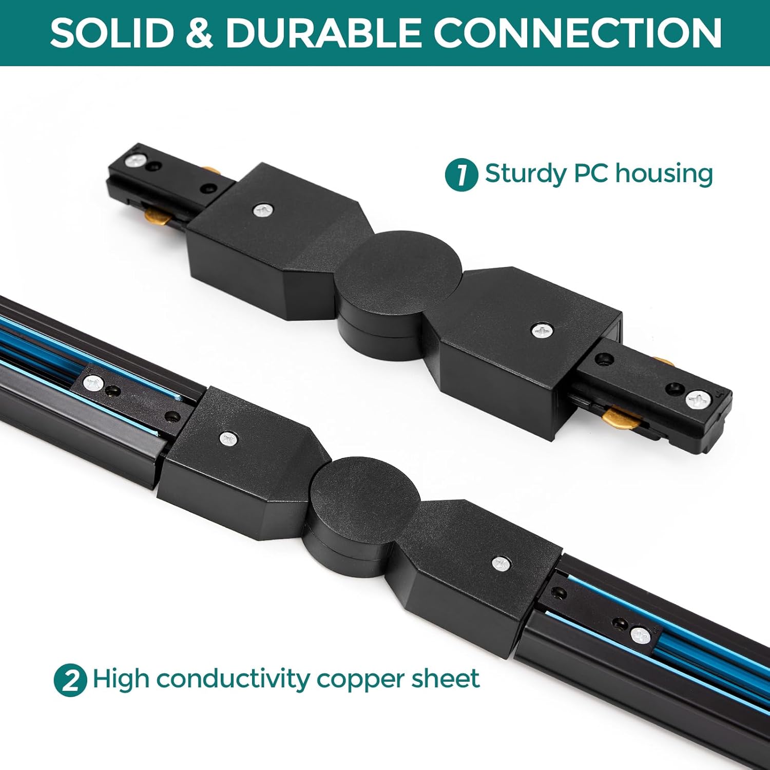 iCreating H Track Adjustable Connector - 3 Wire Track Lighting Fixtures Accessory