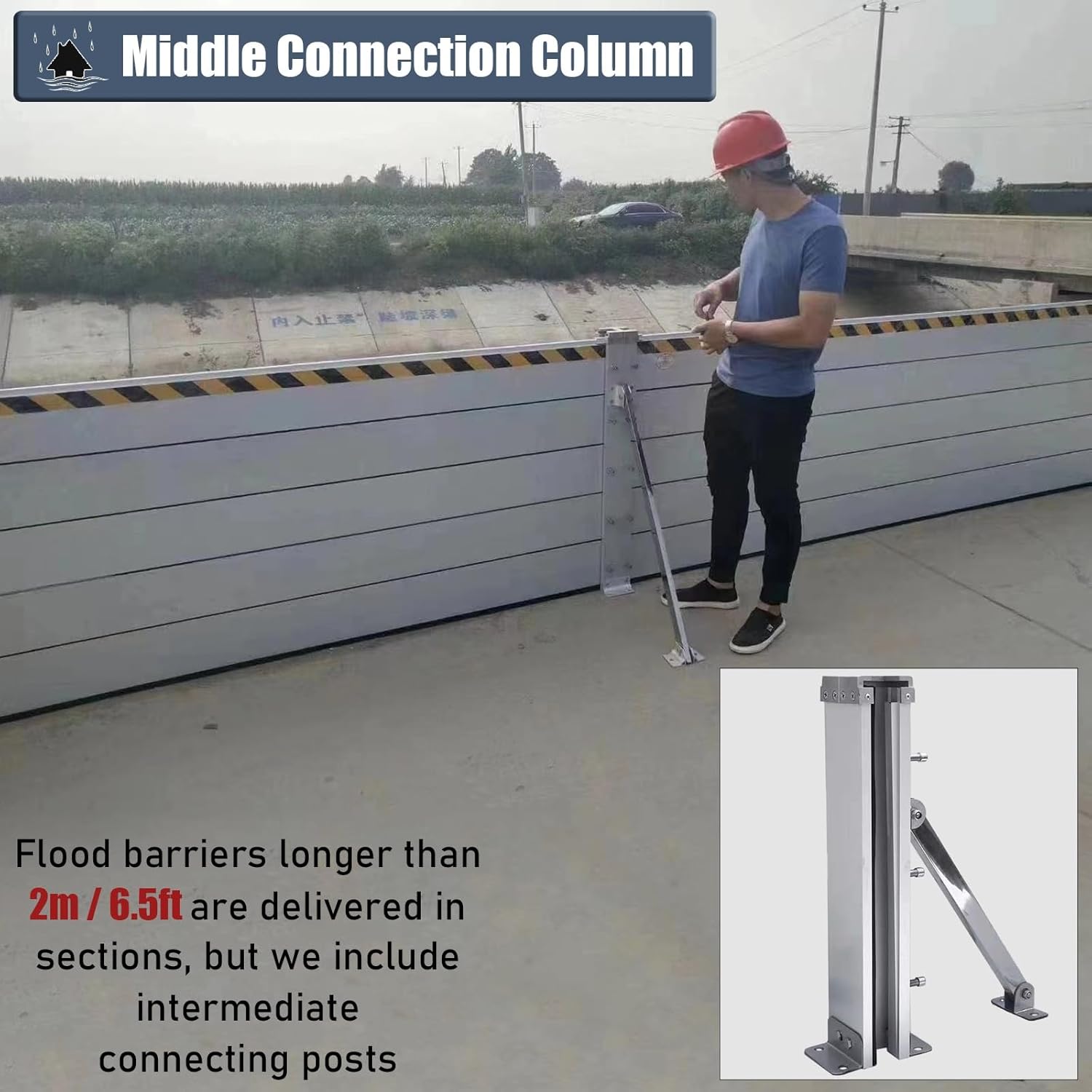 Heavy Duty Aluminum Flood Barrier for Front Door and Gates