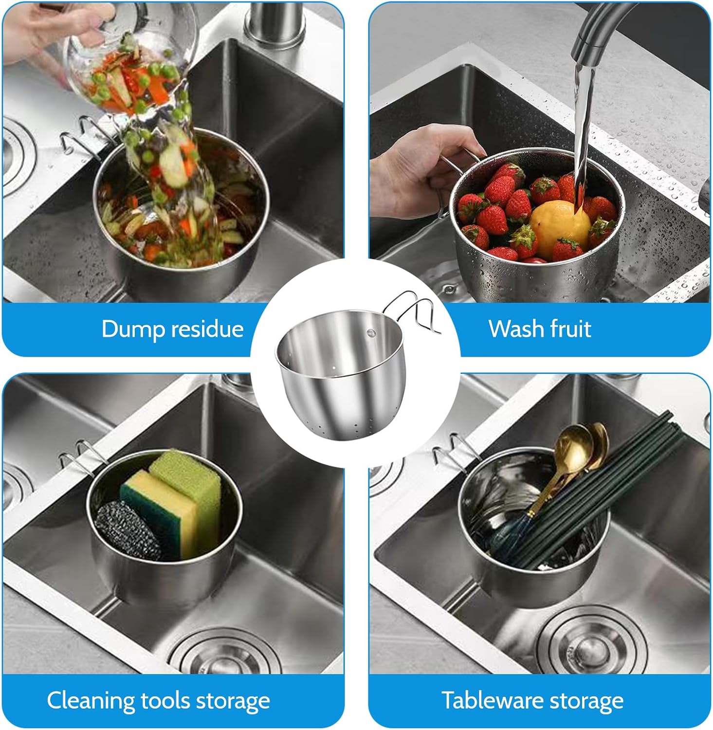 DINGPAI Stainless Steel Sink Food Catcher