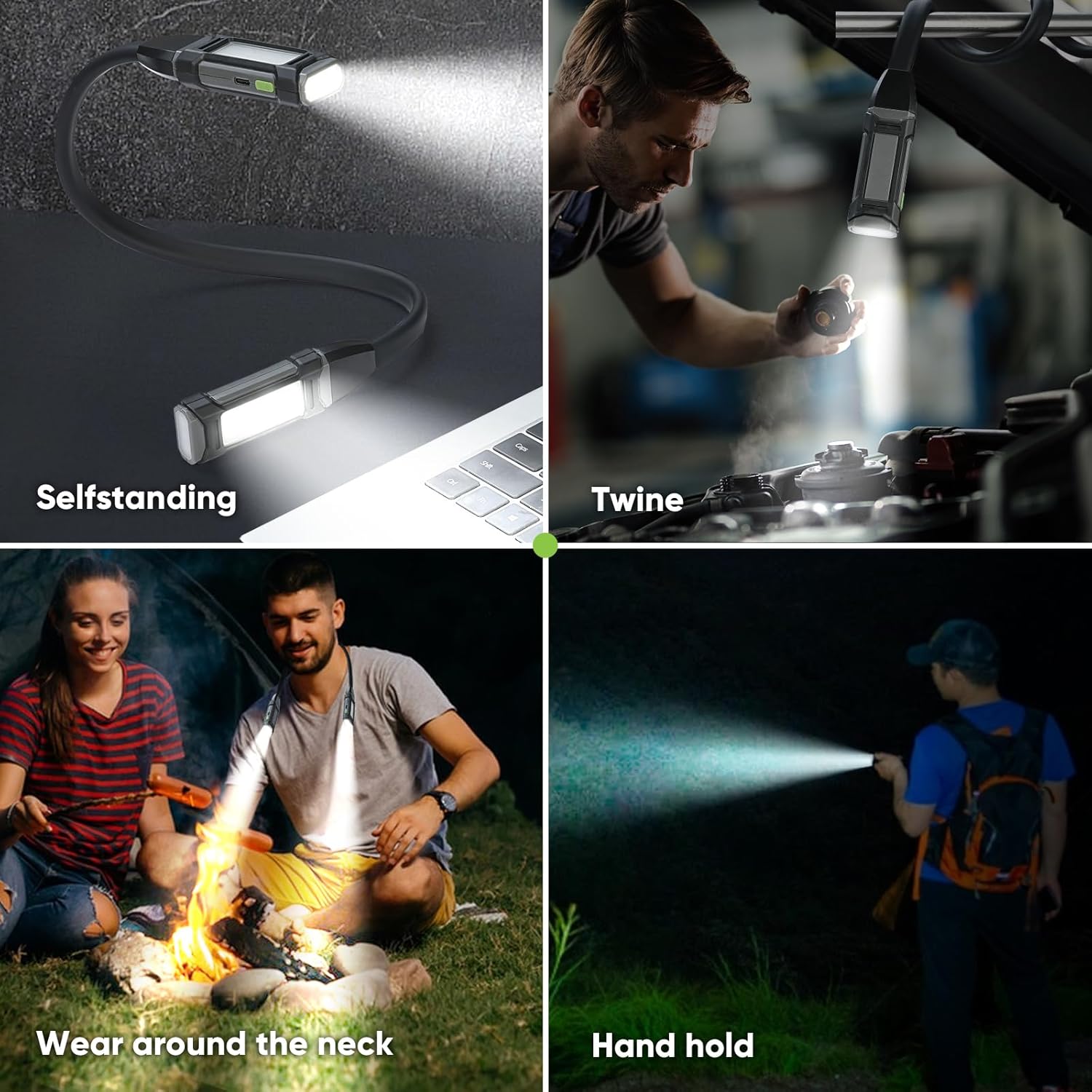 Durapower Neck Light Rechargeable Work Light with Magnetic Base