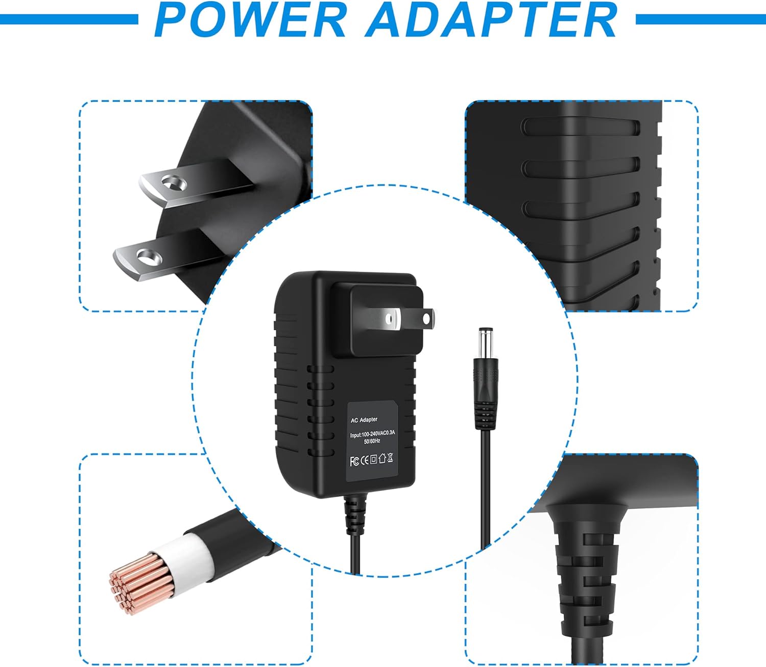 J-ZMQER AC Adapter for HealthOMeter 498KL 499KL 500KL Medical Scale