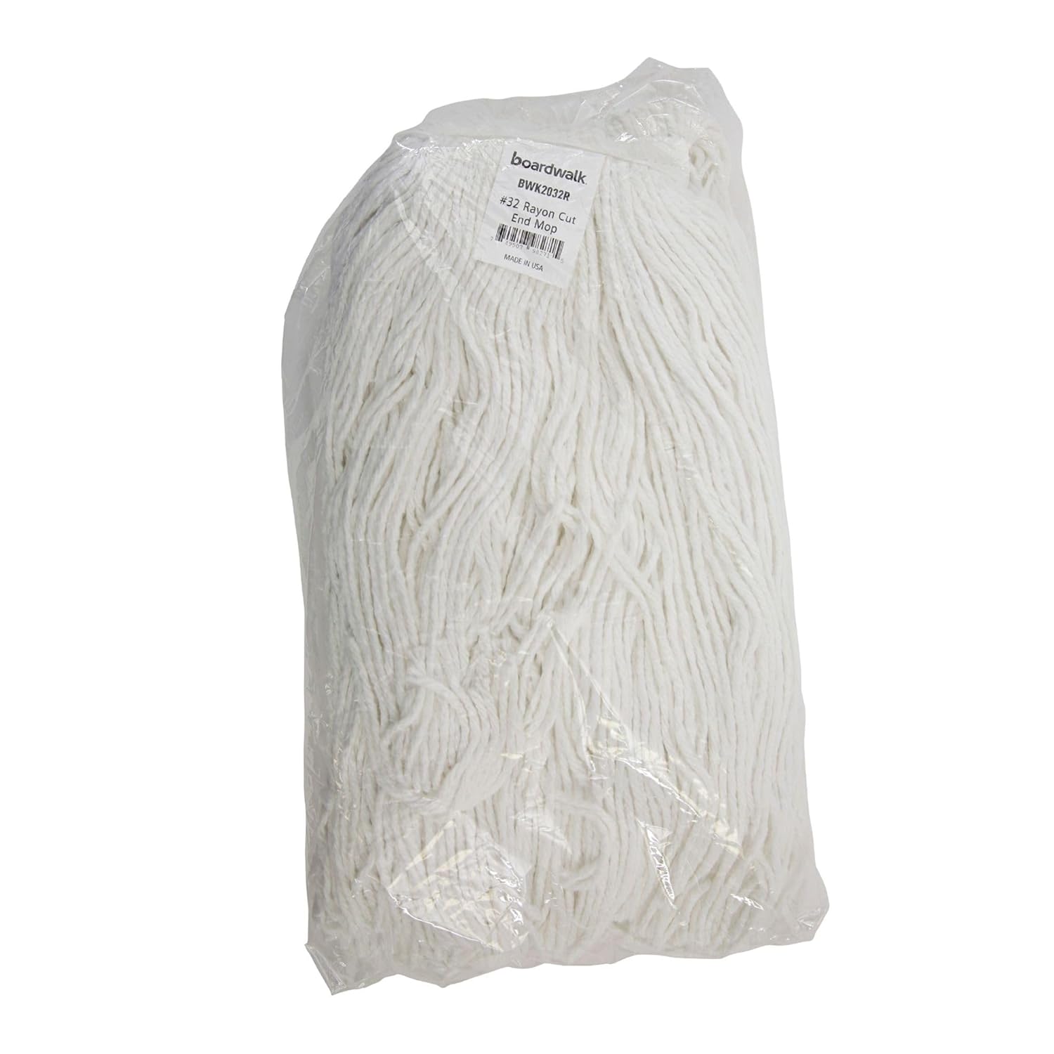 Boardwalk BWK2032RCT No 32 Rayon Cut-End Wet Mop Head - White 12Carton