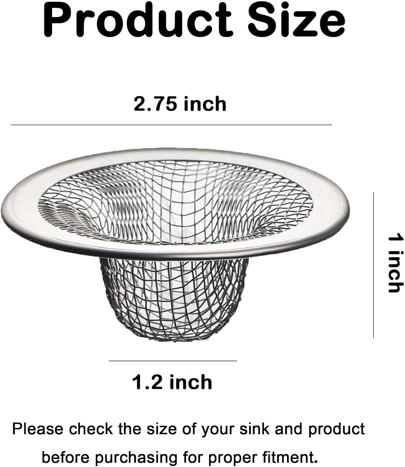 20Pcs Stainless Steel Sink Drain Strainer Mesh for Bathroom