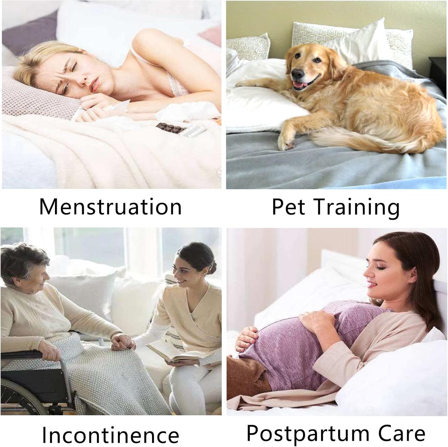 ECONAZOLE Reusable Incontinence Bed Pads with 6 Handles