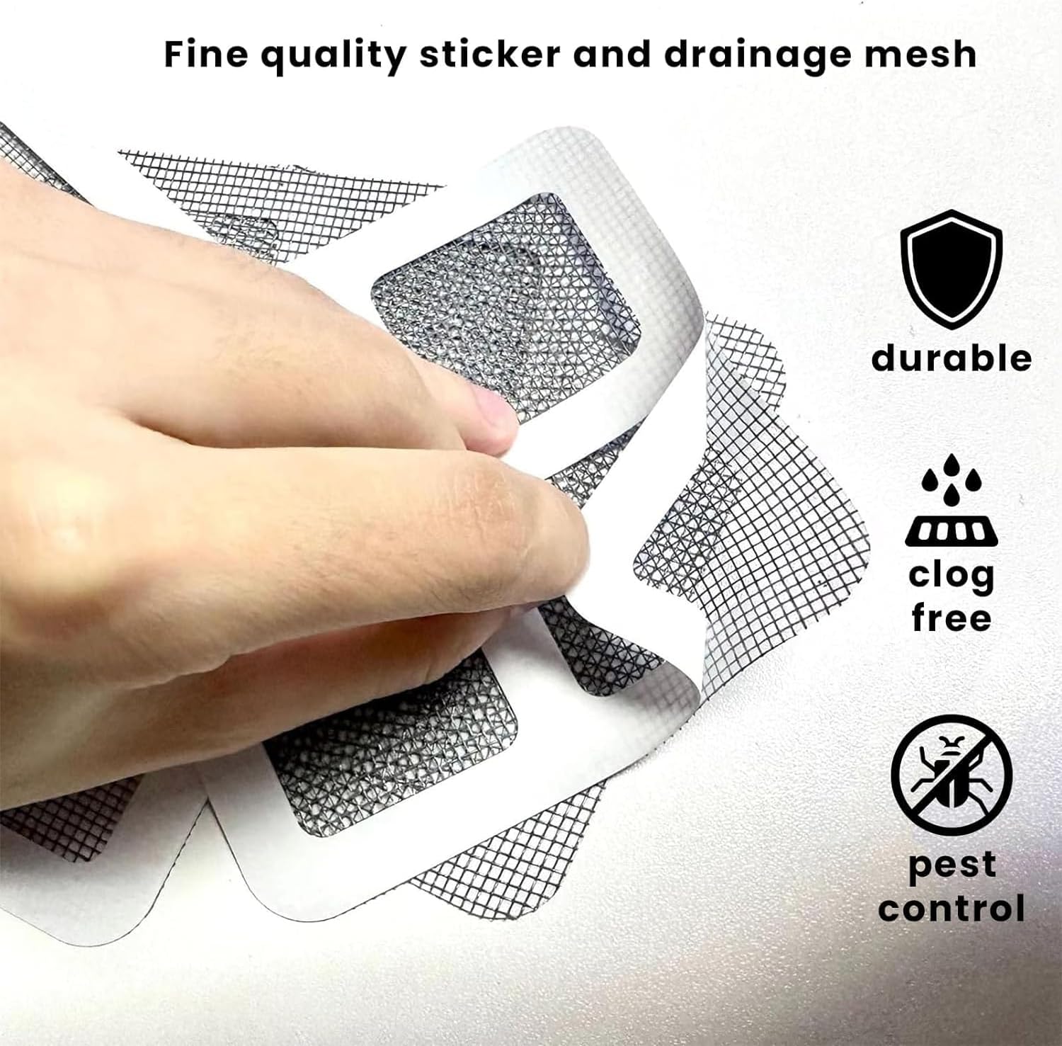 CVSN 30pcs 4 X 4 Disposable Shower Drain Cover Strainer Hair Catcher