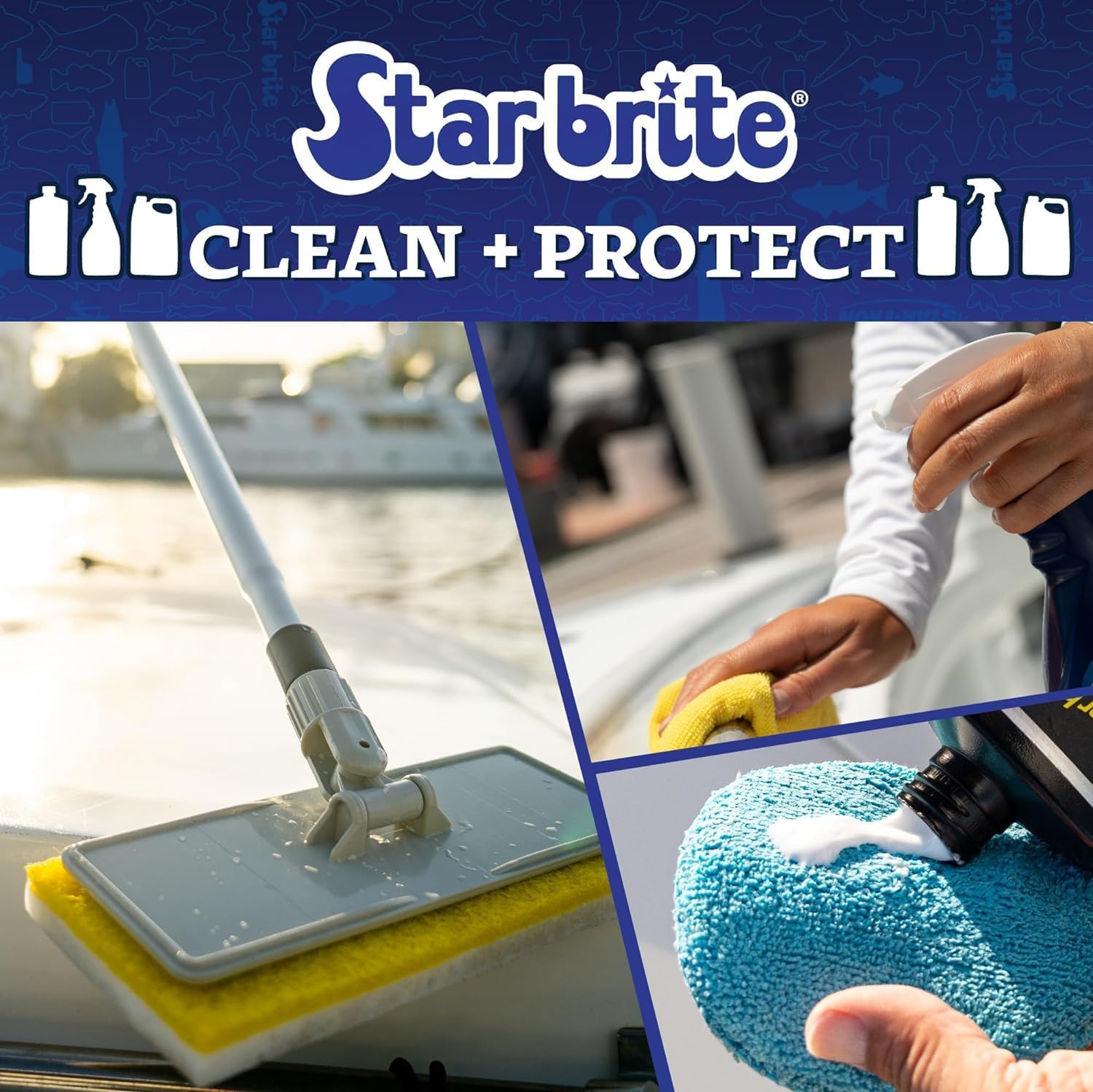 STAR BRITE Ultra Chamois Mop Head - Replacement for Extend-A-Brush Handles