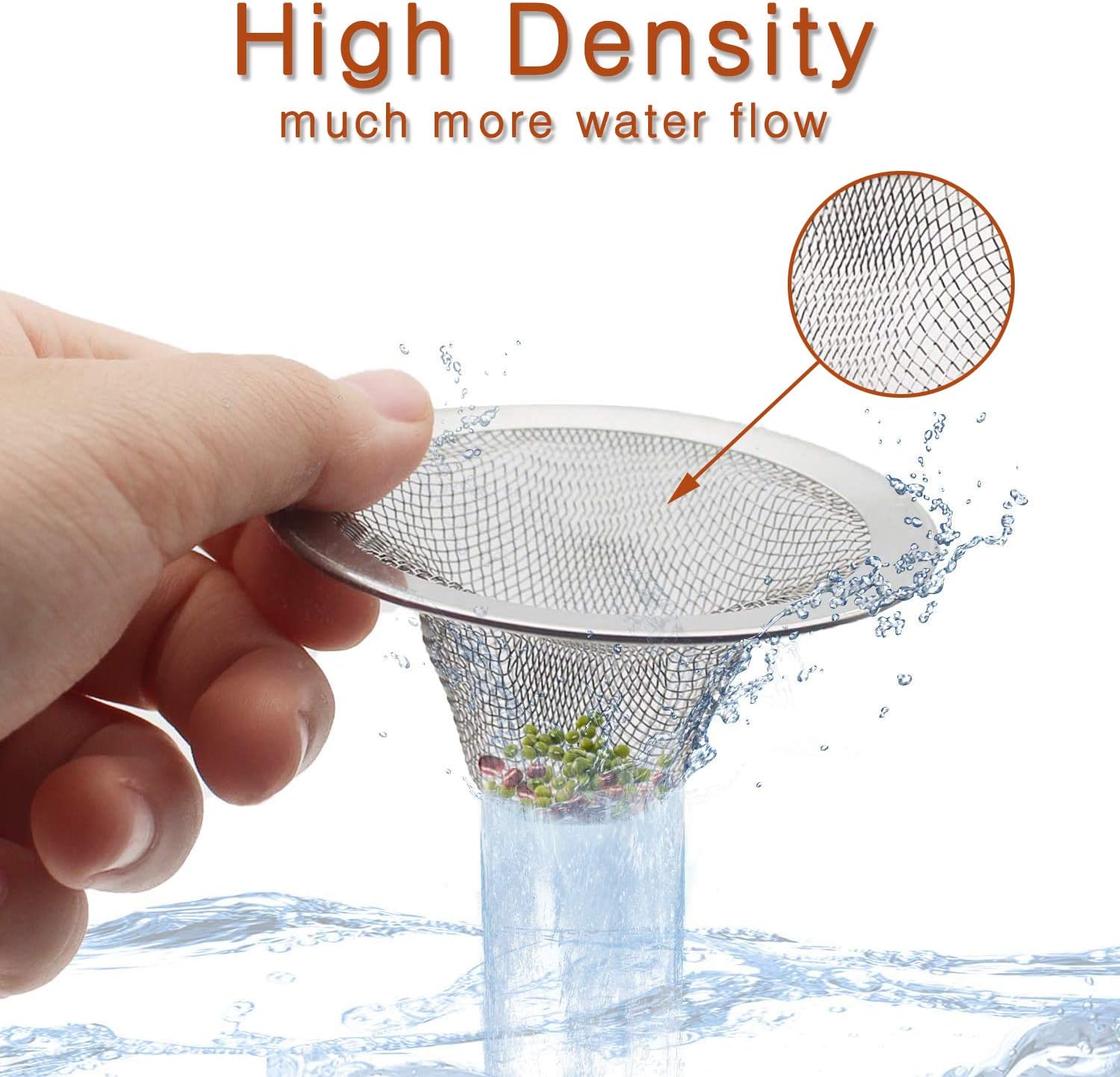 4pcs Heavy Duty Stainless Steel Kitchen Sink Strainer
