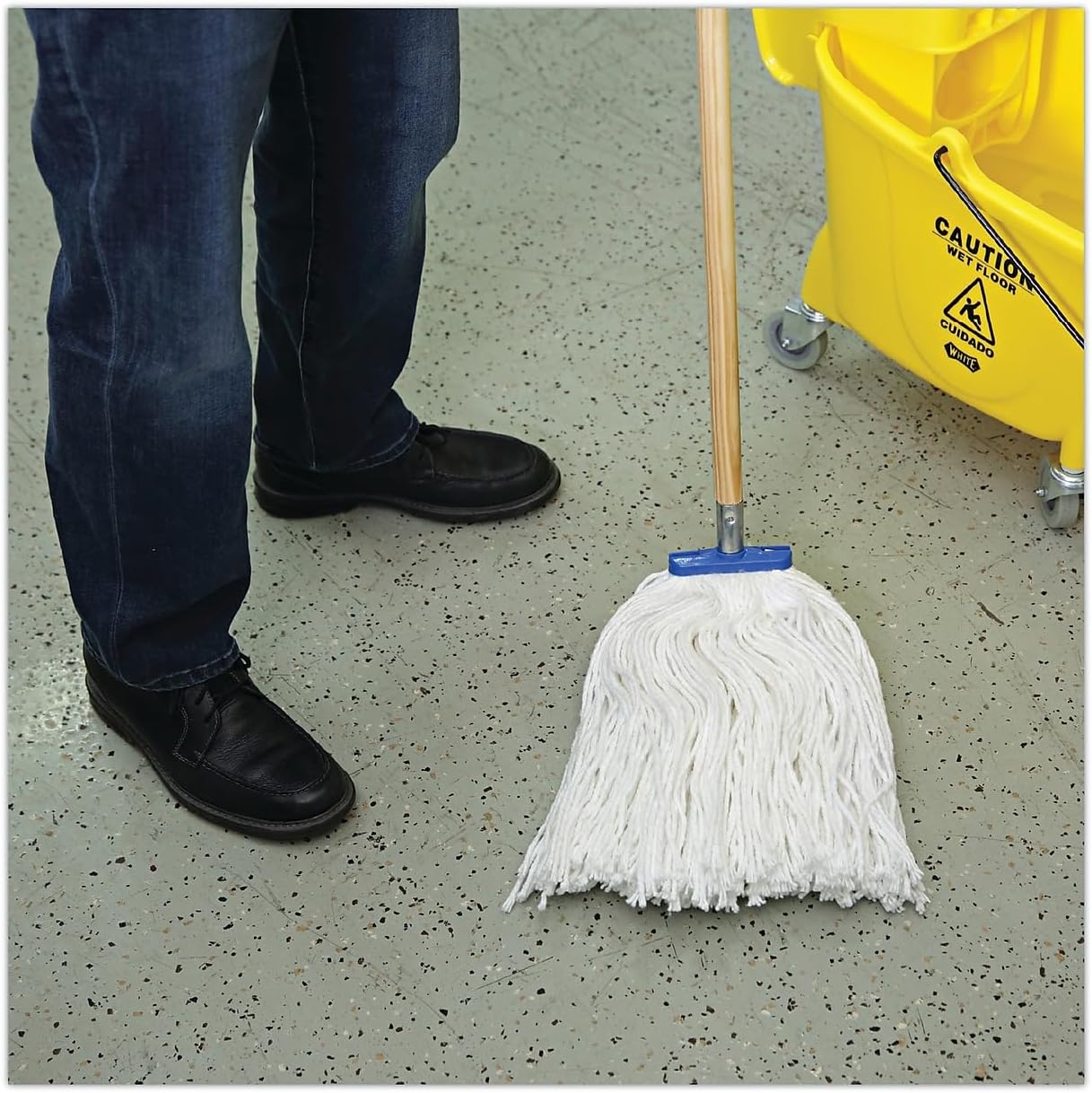 Boardwalk Cut-End Lie-Flat Wet Mop Head 16oz White