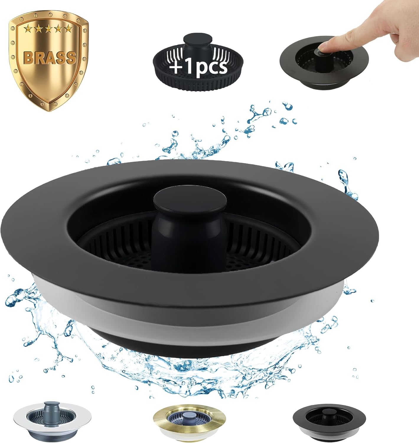 FEIOOD 3 in 1 Kitchen Sink Strainer and Stopper