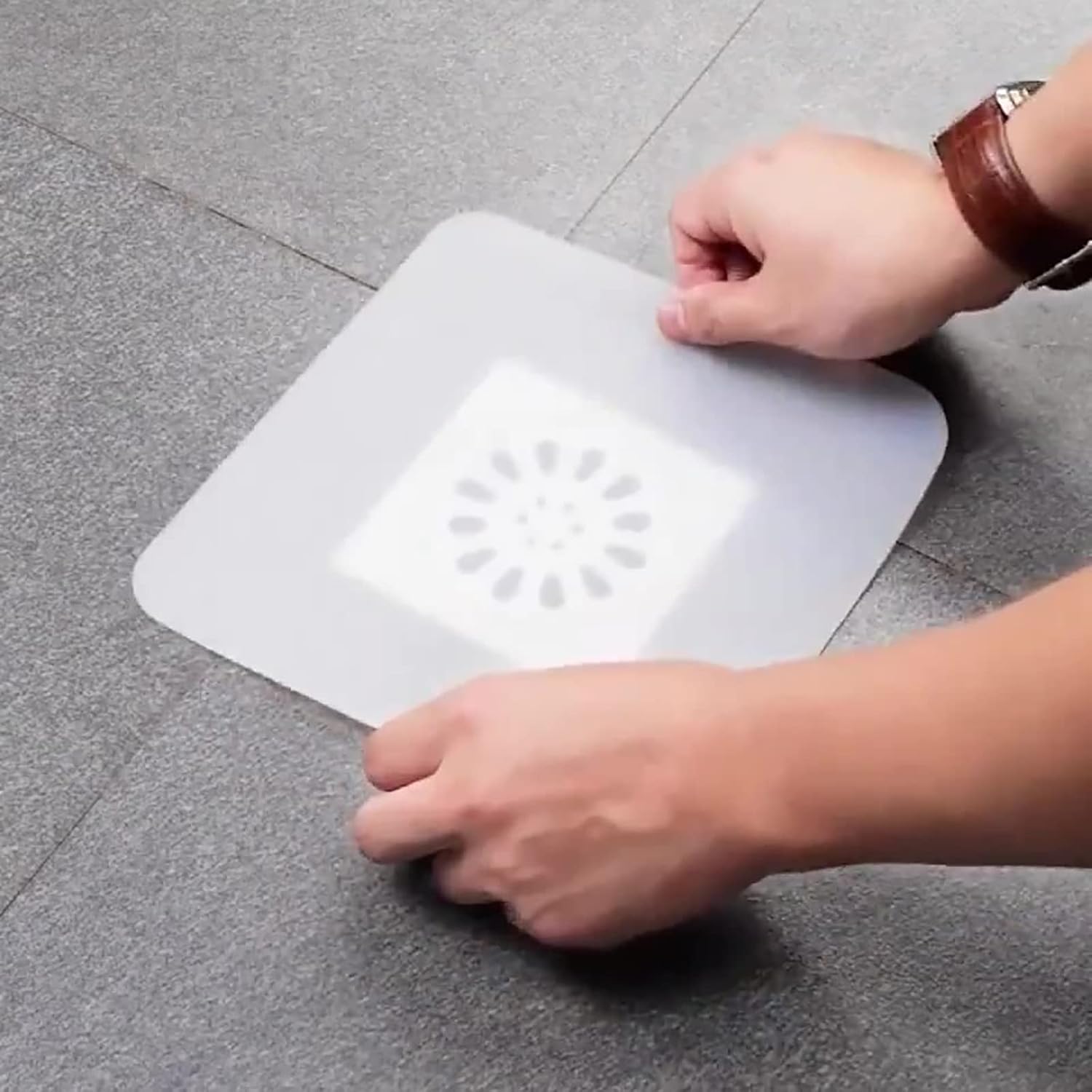 Xirgoe Silicone Drain Cover for Shower 79 Inch 22pcs White and Grey