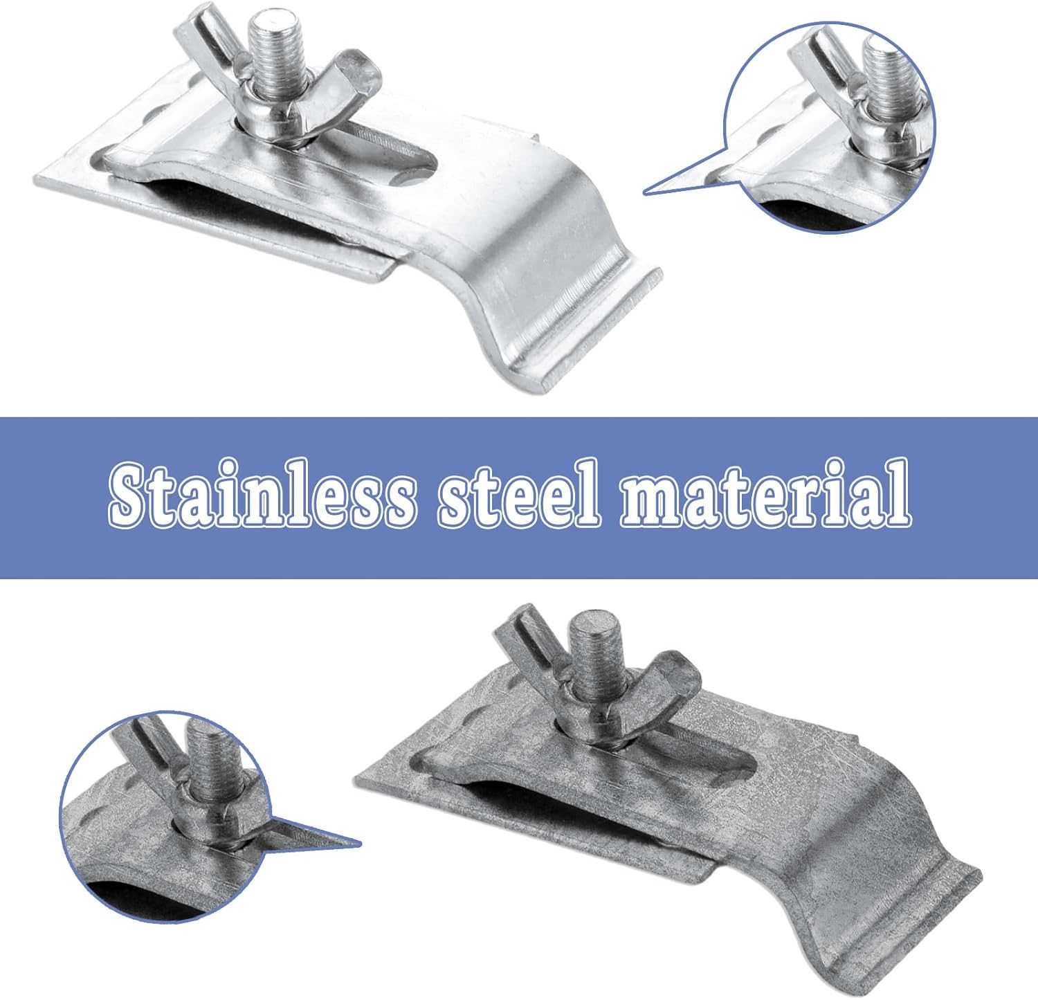 LANIAKEA 30PCS Sink Clips Kit - Silver Undermount Sink Mounting Clips