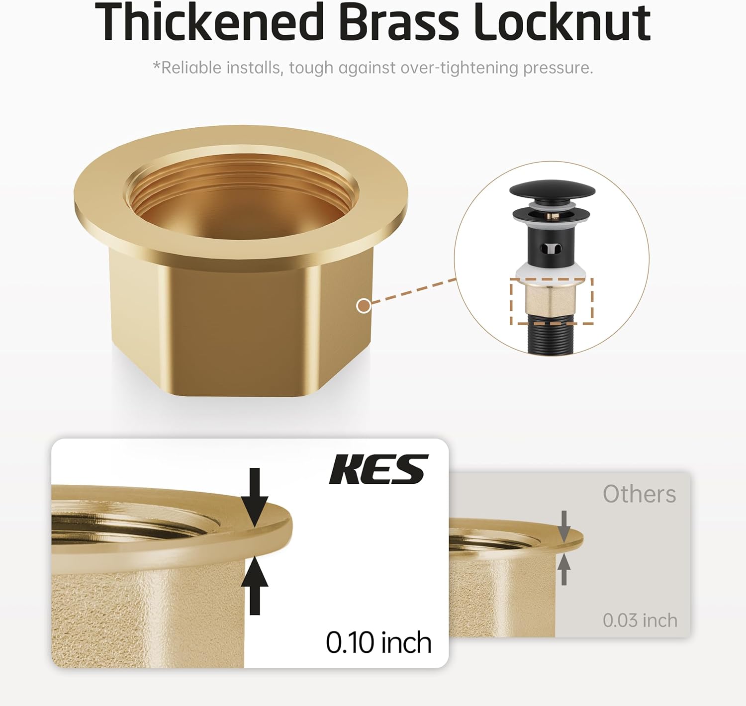 KES 10 Inch Bathroom Sink Drain with Hair Catcher and Shower System 1