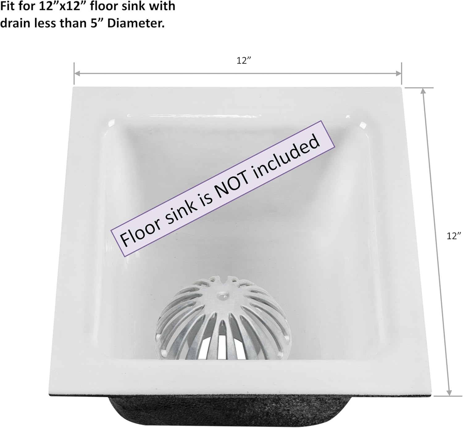 Leyso FS-DS Heavy Duty Aluminum Drain Cover 5-14 Diameter