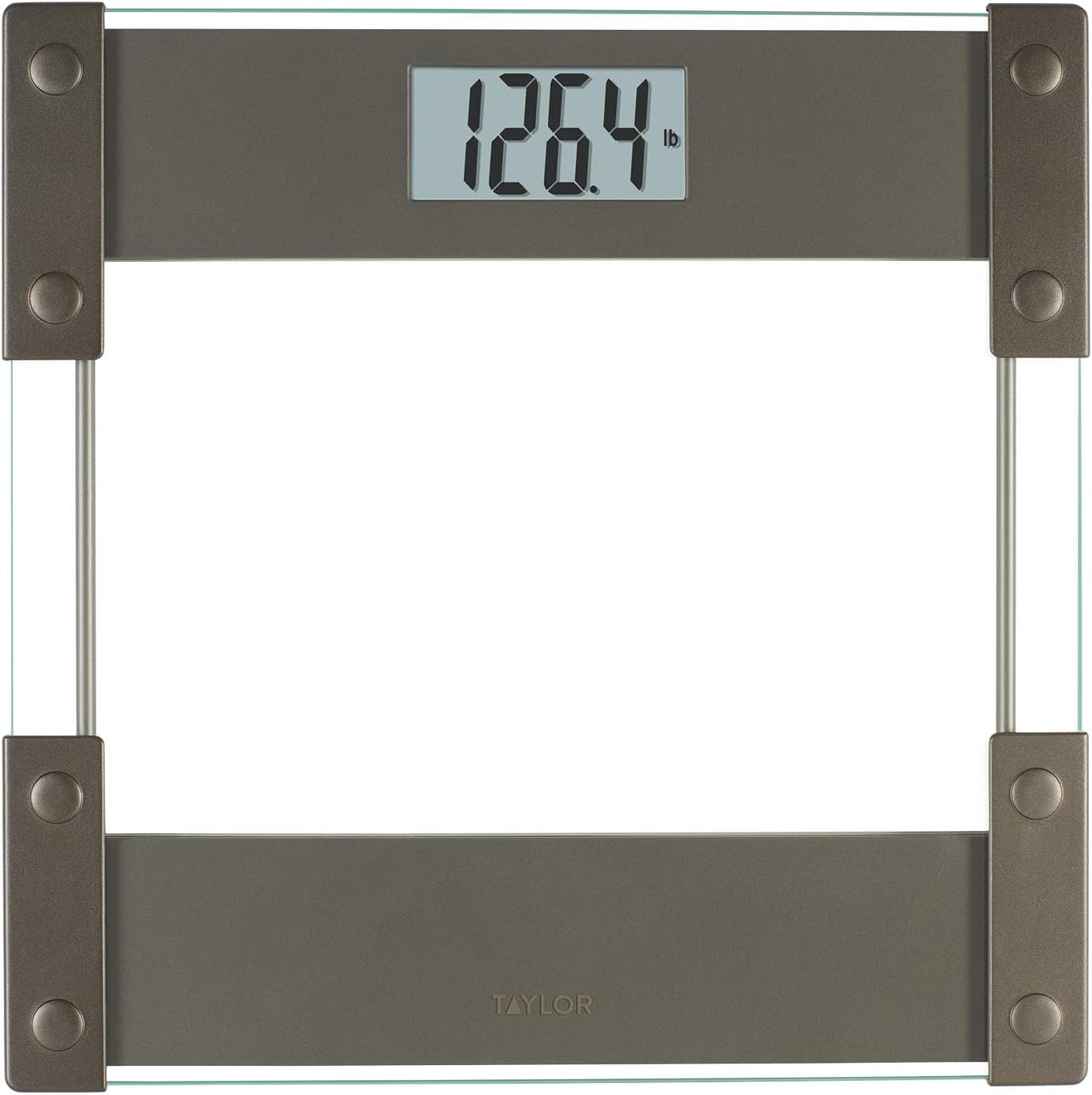 Taylor 400lb Digital Bathroom Scale with Clear Glass Platform