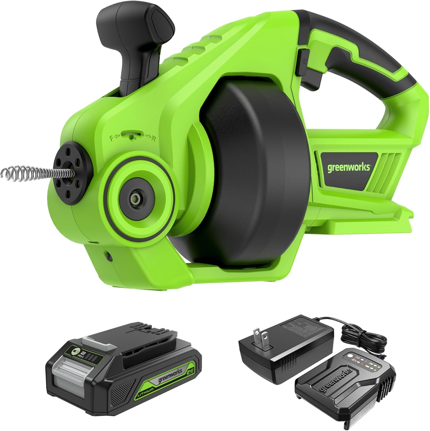 Greenworks 24V Cordless Drain Auger with 20Ah Battery