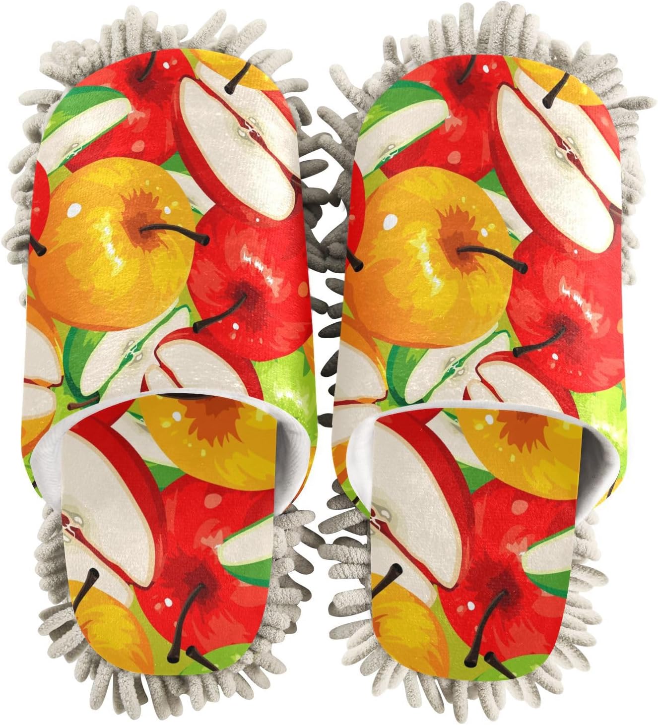 Sinestour Red Orange Mop Slippers for Floor Cleaning