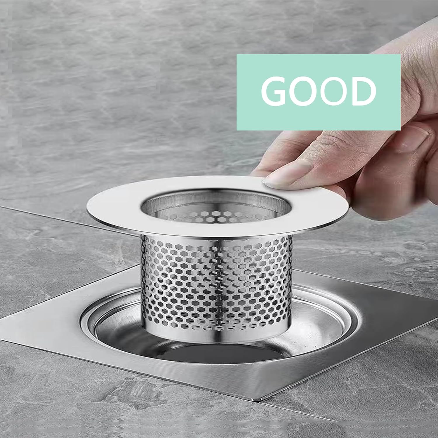 4PCS Stainless Steel Drain Hair Catcher for Sink Tub RV and Laundry