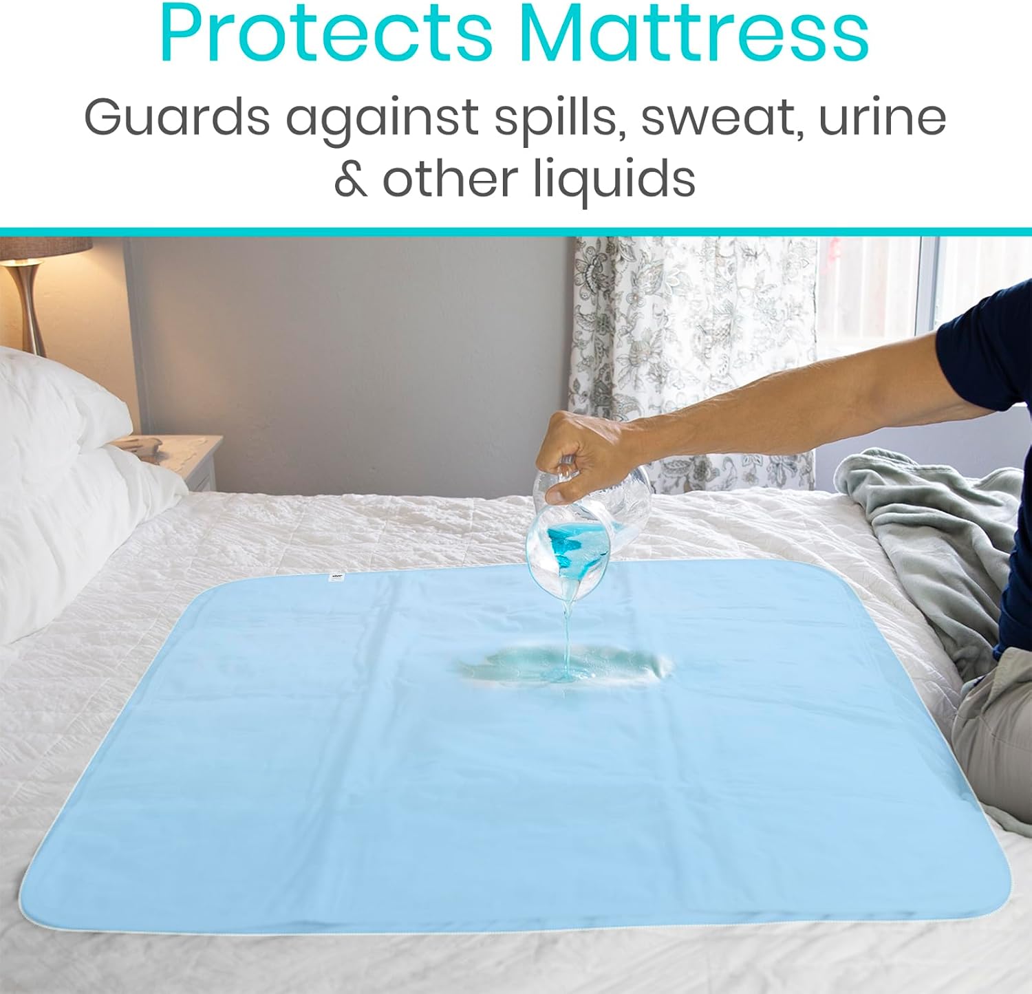 Vive Reusable Waterproof Bed Pad for Incontinence