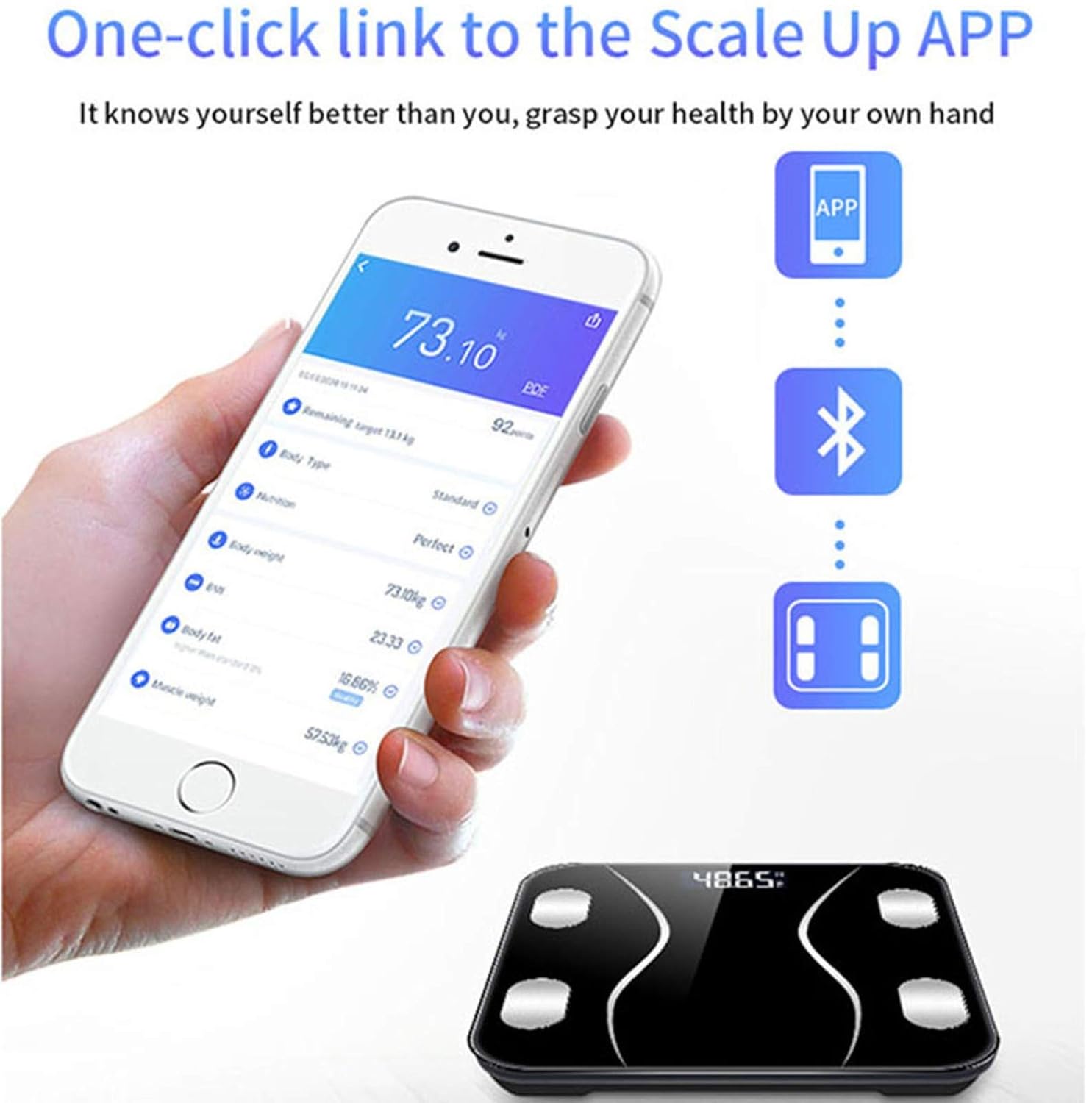 Gooddyiyukey Digital Bathroom Scale with Body Fat Analysis