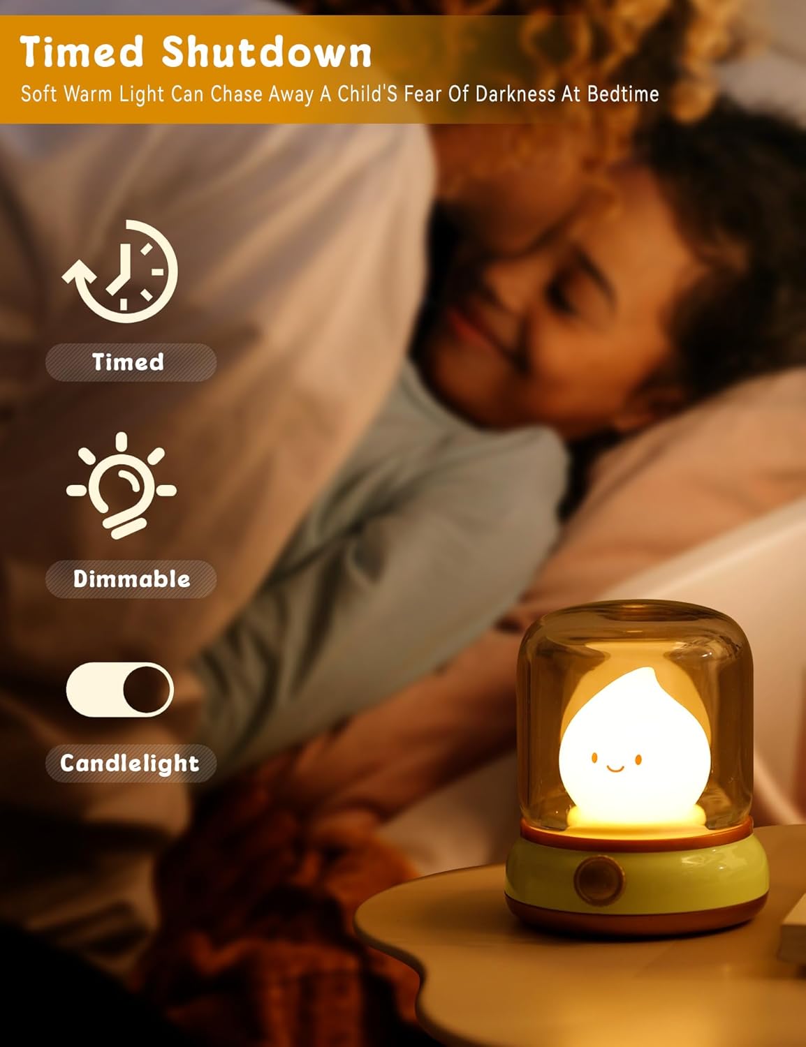 WANIDEA Cute Chibi Flame Lamp Retro Night Light 1