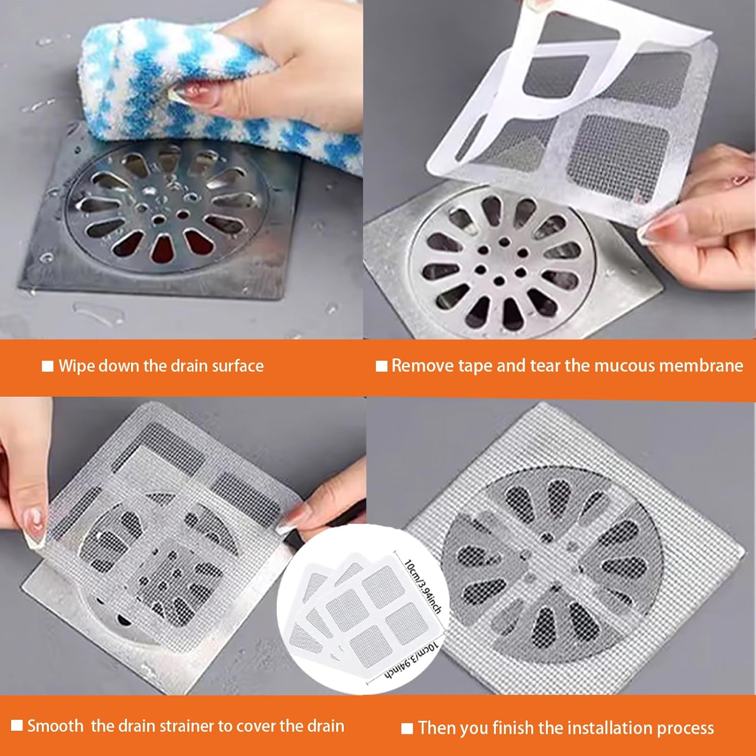 30 PCS Drain Hair Catcher Set for Kitchen Bathroom