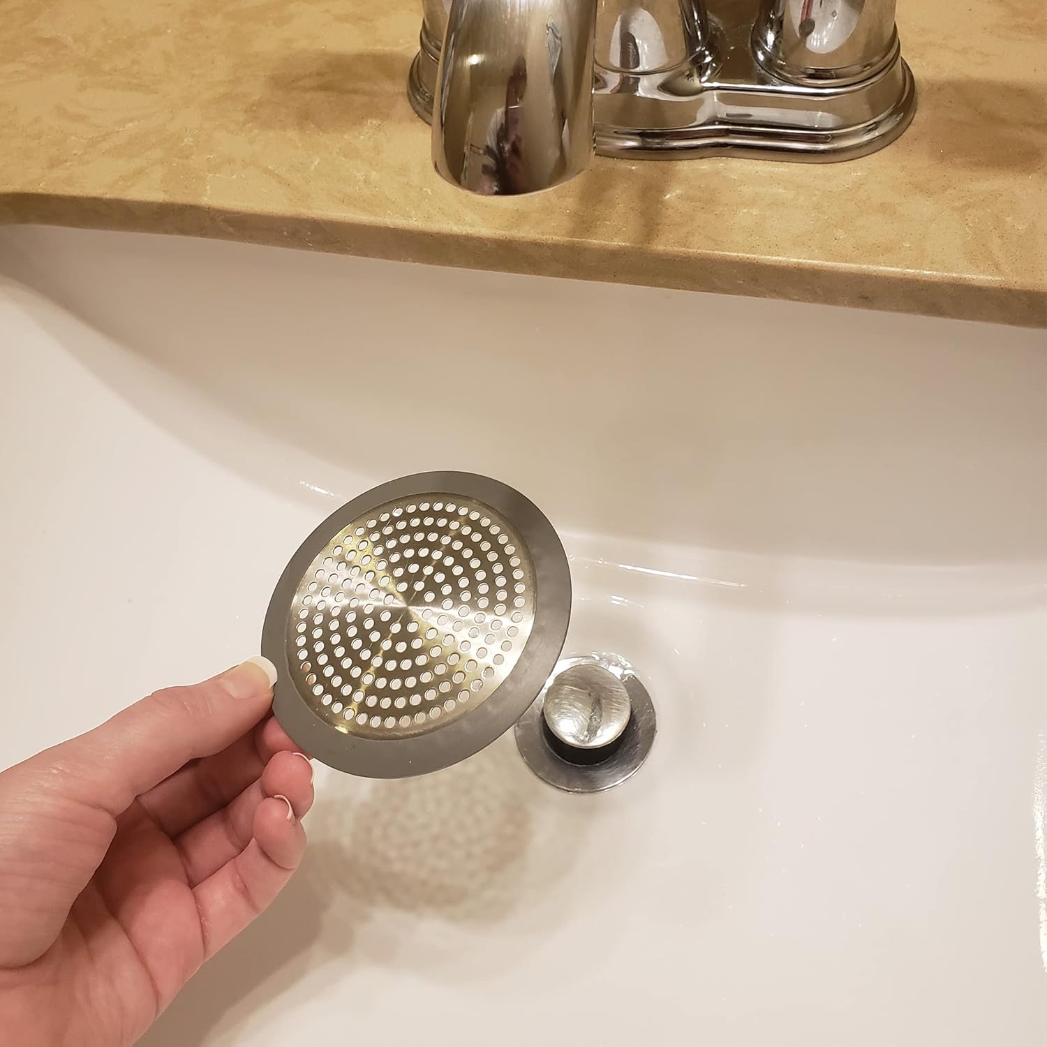 Danco 11040P 2-Pack Drain Hair Catcher for Sink and Tub