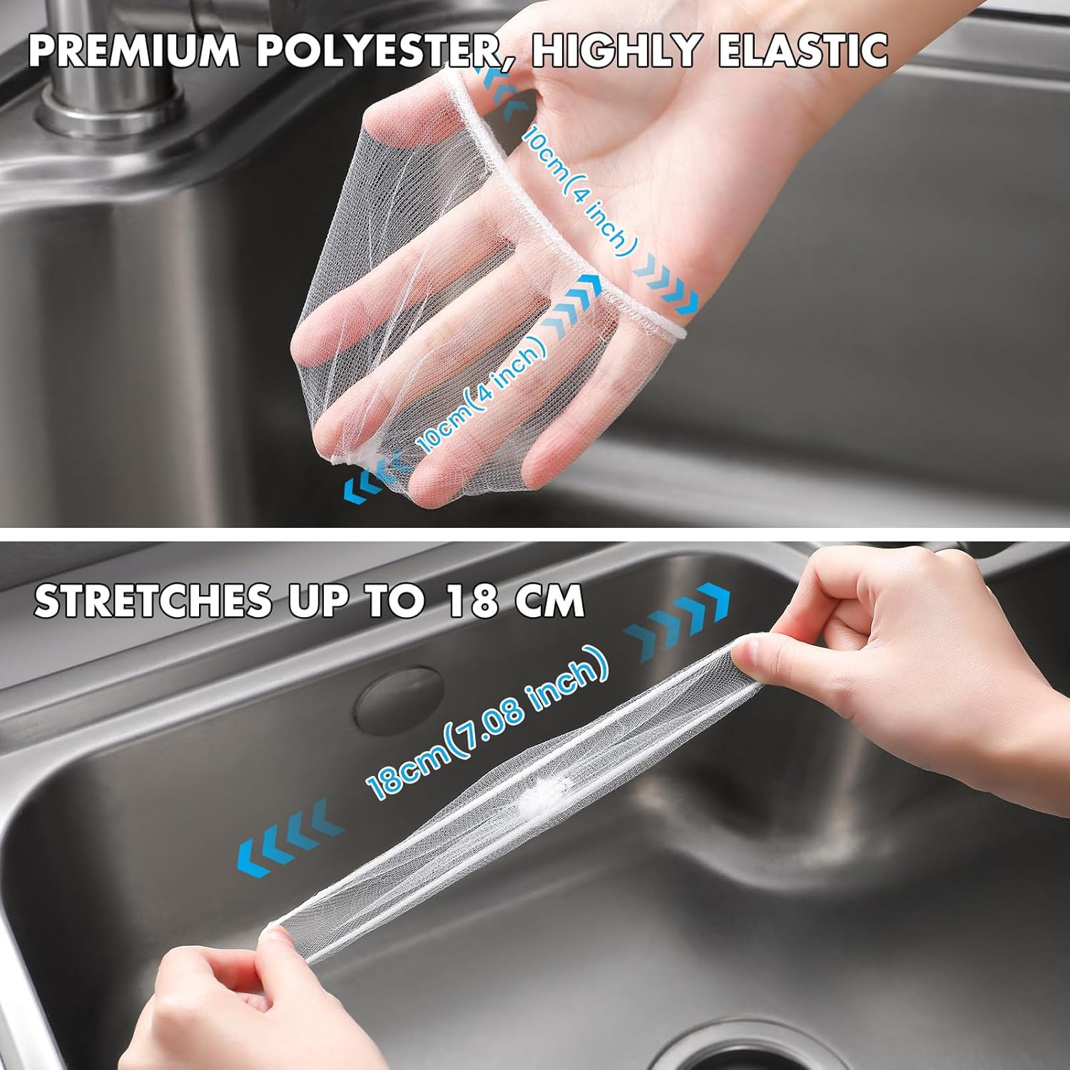 Muslish 200 Pack Kitchen Sink Strainer Mesh Bags 1