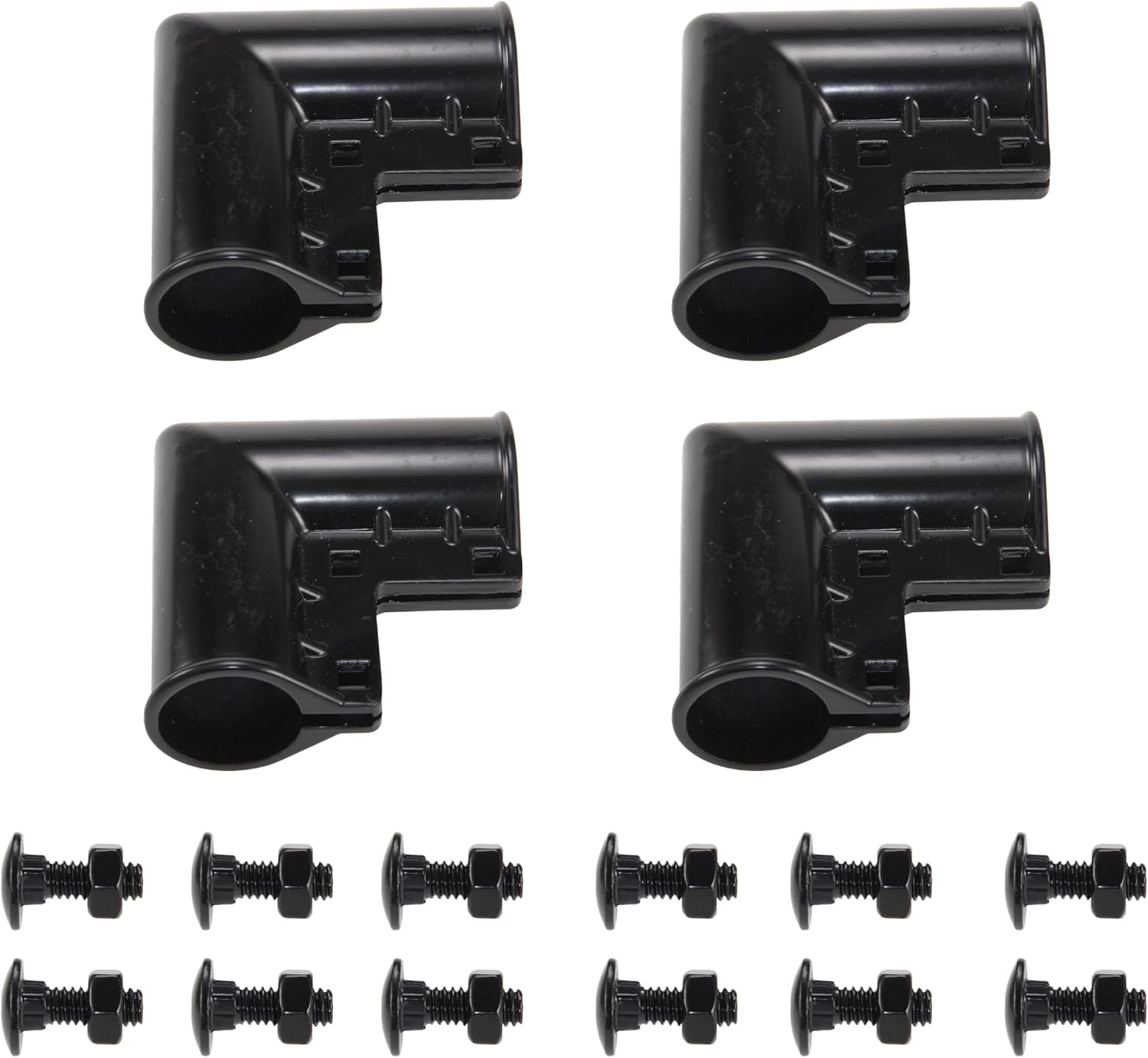 Dailydanny Chain Link Fence Gate Corner 4 Pack Black 1