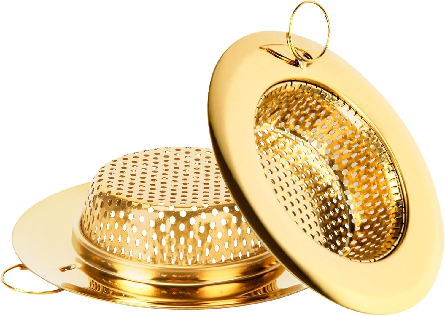 Blueden 2 Pack Stainless Steel Sink Strainers with Pull Ring 1