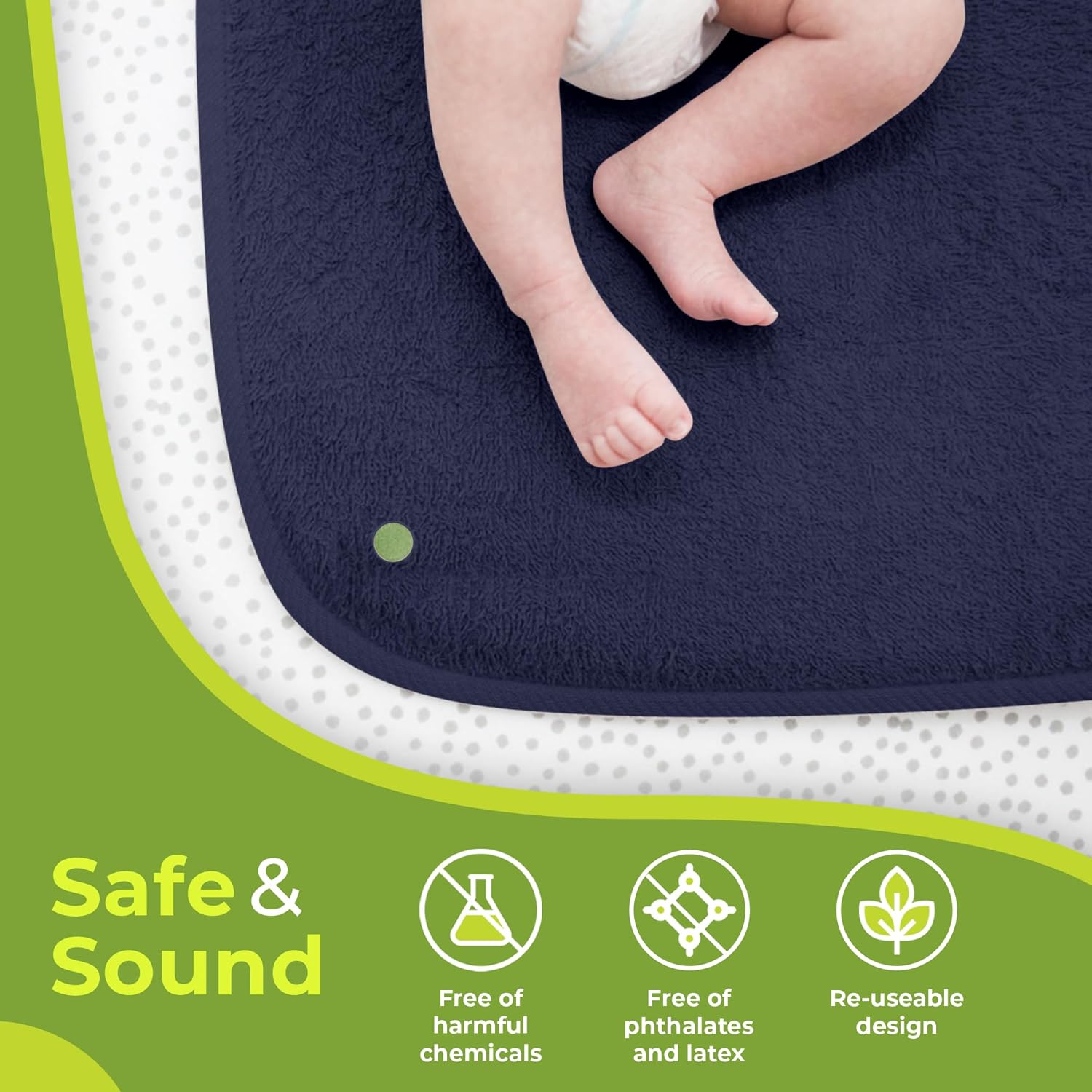 PeapodMats Waterproof Bed Mat - Reusable Underpad for Kids Adults