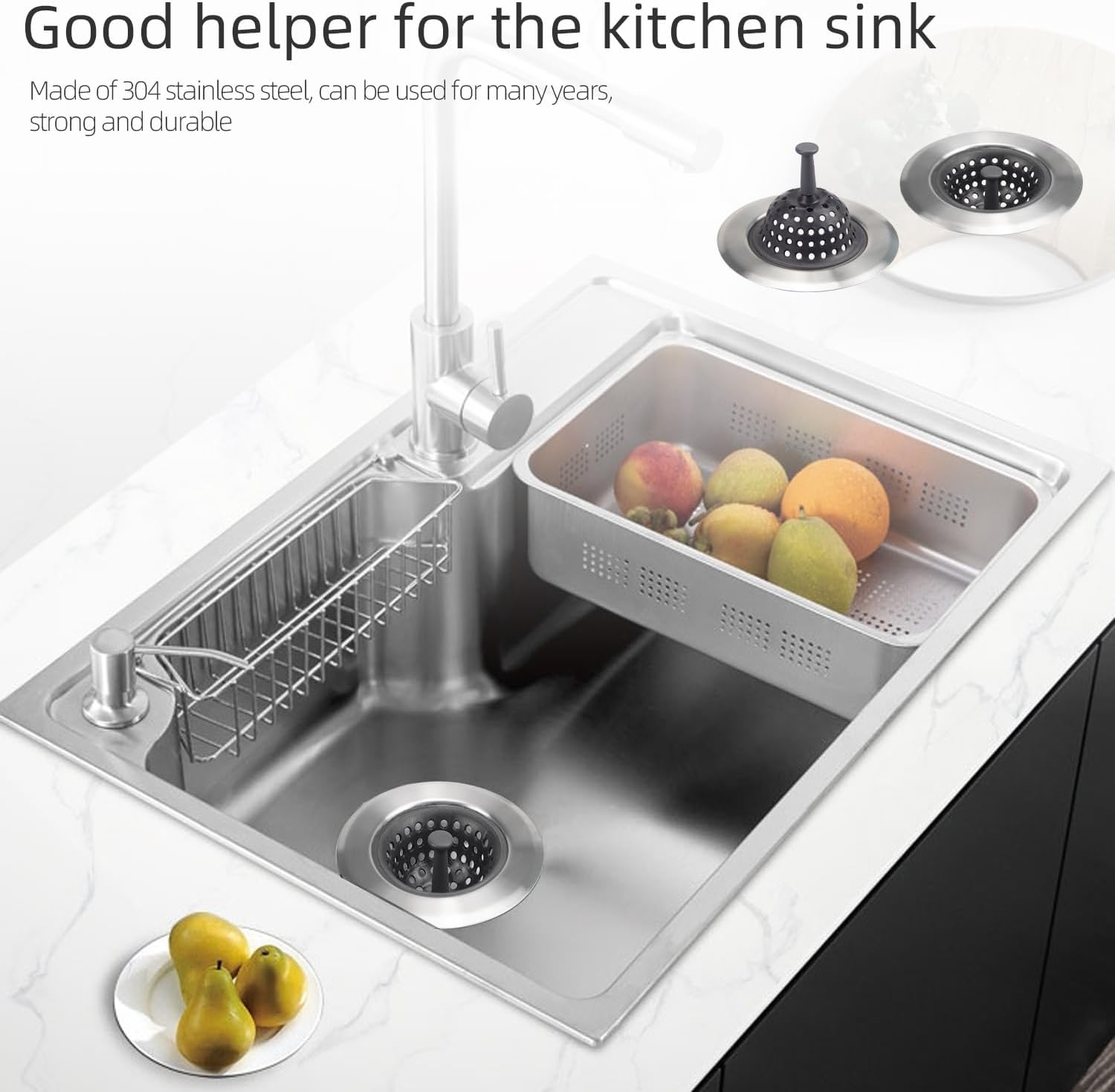PROFECTUS Kitchen Set of 2 Sink Strainers