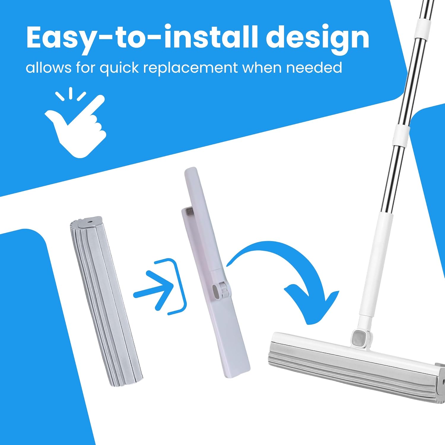 MIRACLEAN Mop Refill Head for MysticPress - Deep Clean Machine Washable