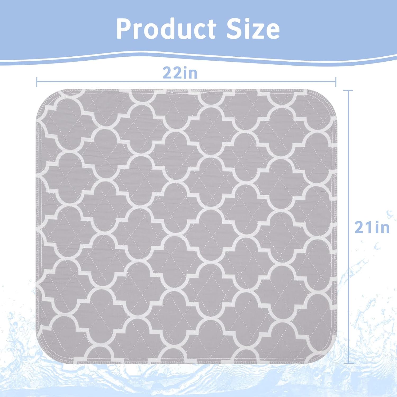 OUTCREATOR 2Pack Incontinence Chair Pad - Waterproof Leakproof for Kids Adults and Pets