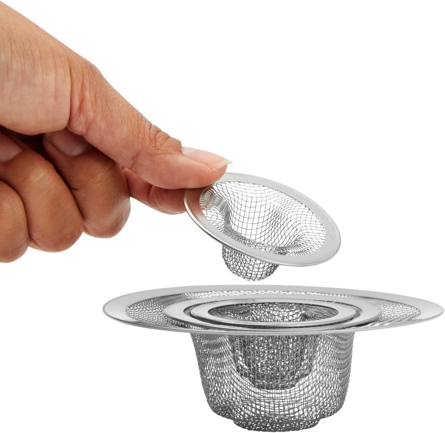 Juvale 4-Pack Stainless Steel Sink Strainers