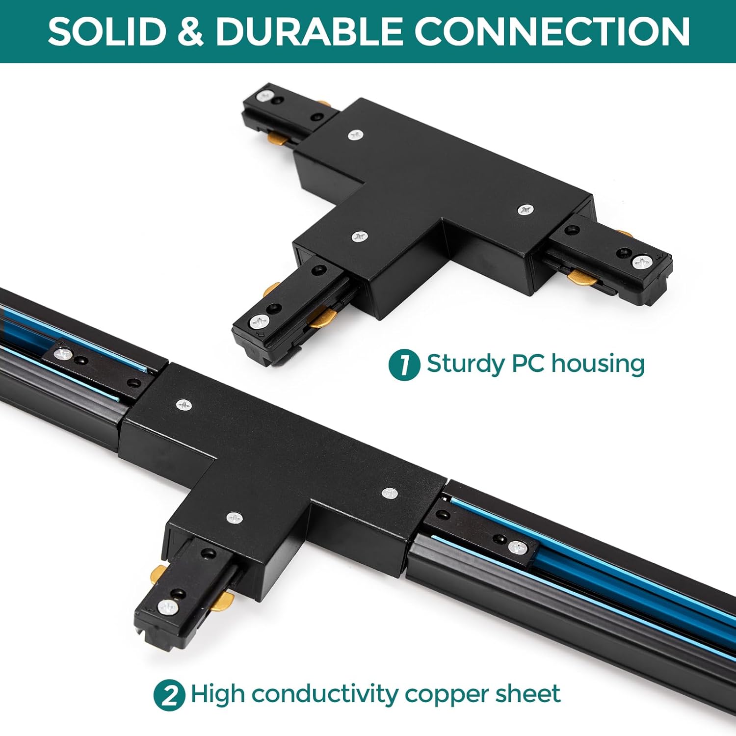 iCreating H Track T Connector - Black 3-Wire Accessory