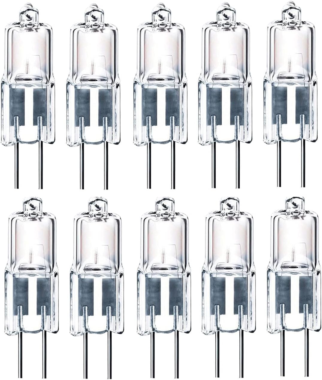 10pcs G4 Halogen 5W 12V Bi-Pin JC Bulb 2700K