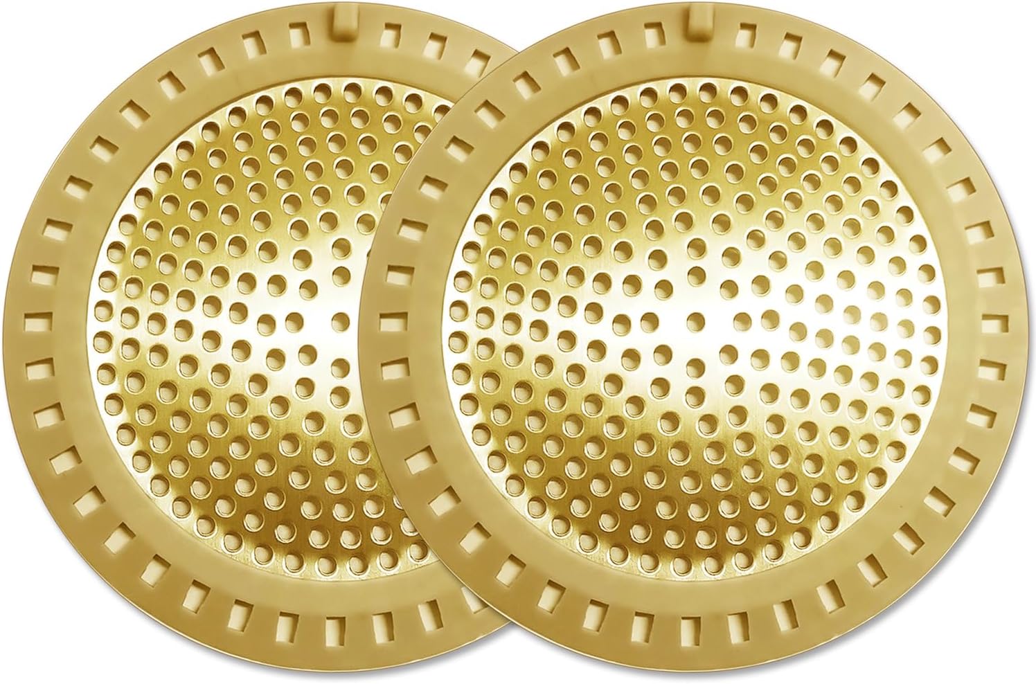 2PCS Hair Catcher Shower Drain Cover with Silicone and Stainless Steel
