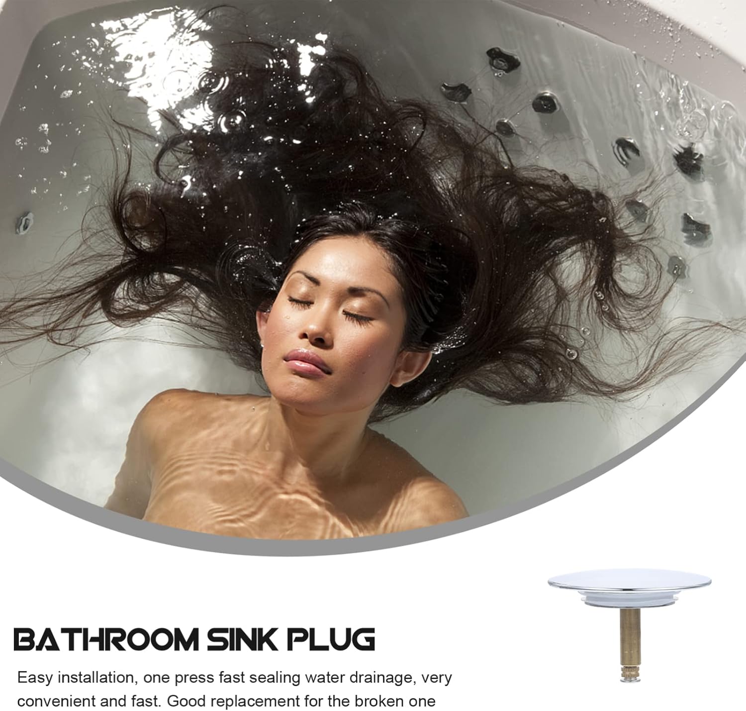 Cabilock Copper Bathtub Drain Plug Stopper