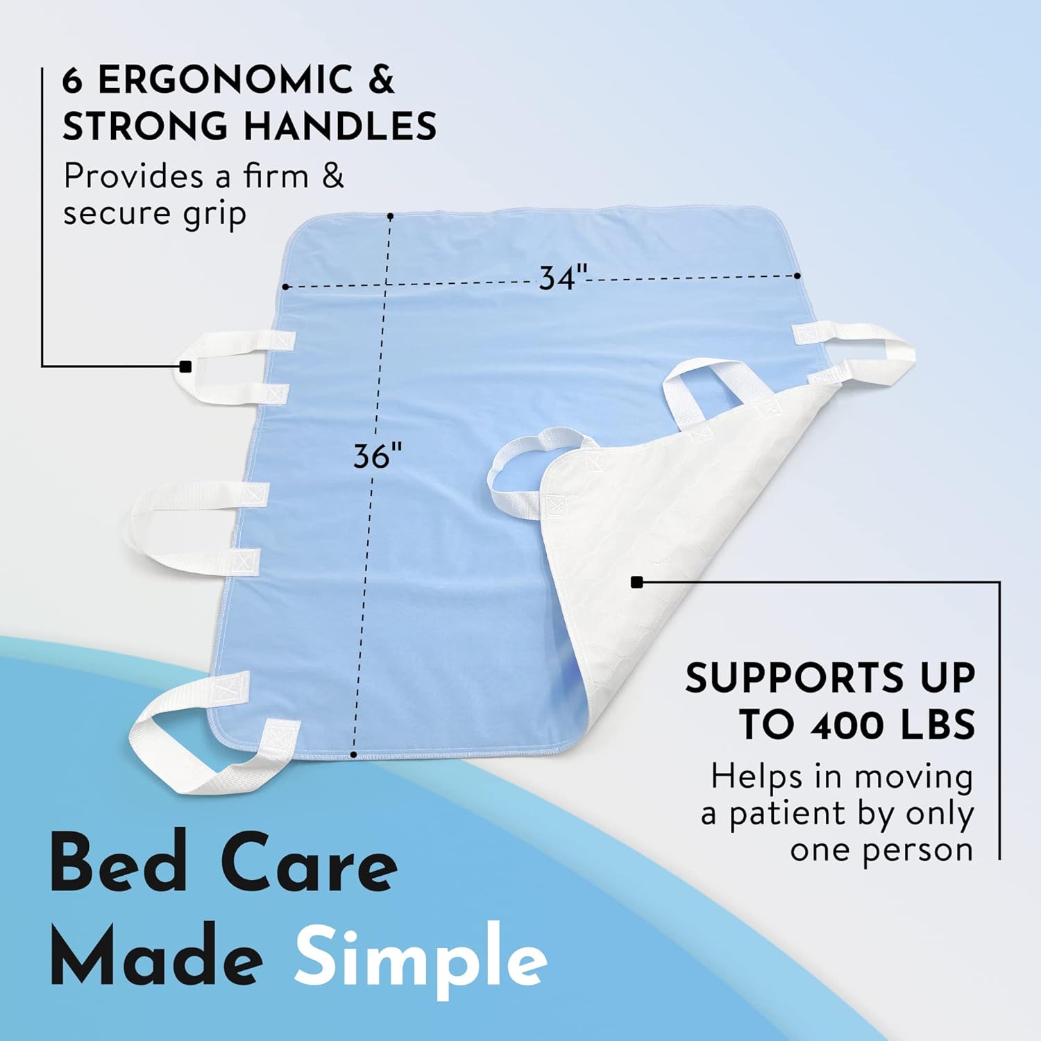 ATCHA BA Positioning Bed Pad with Handles