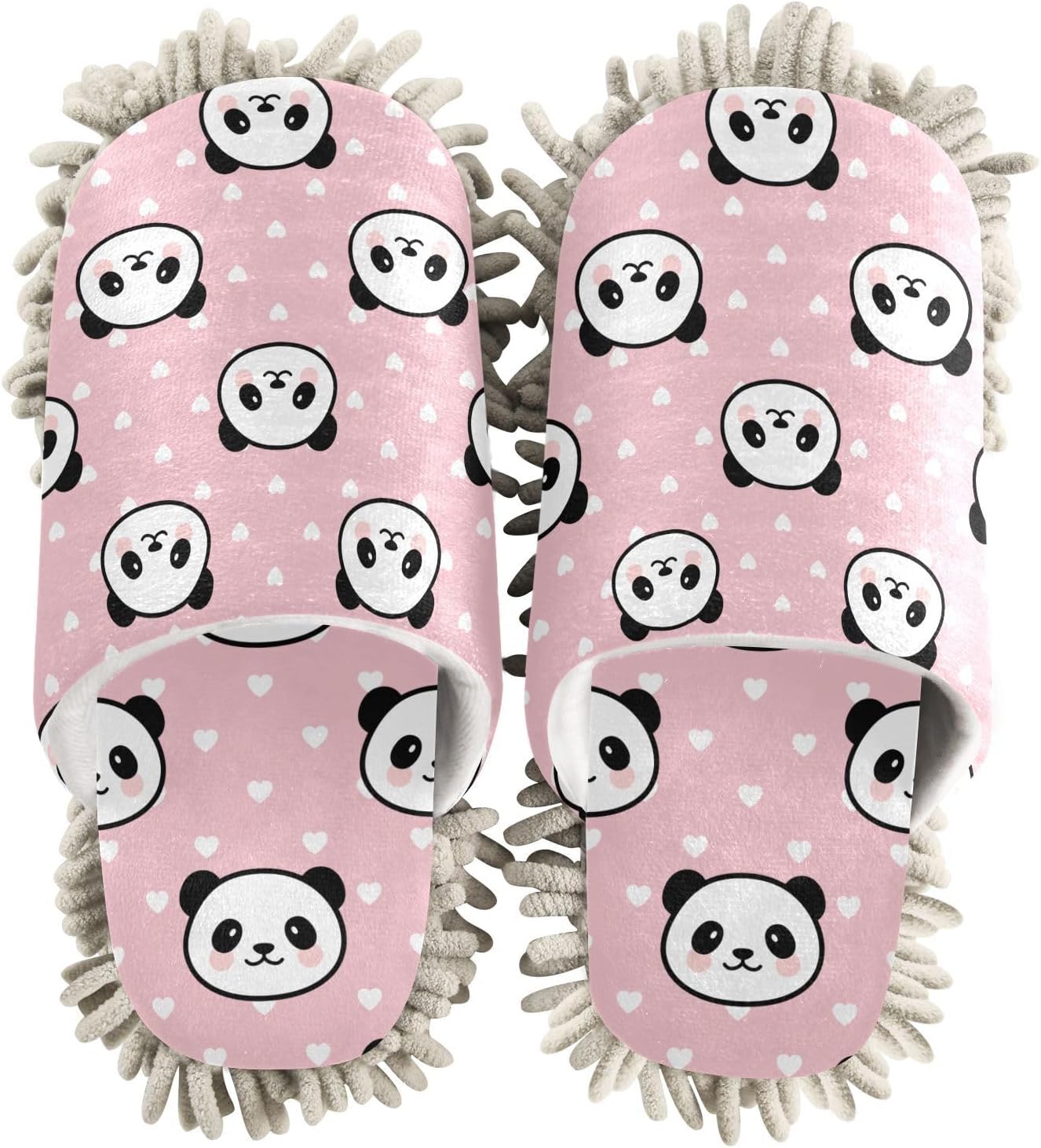 Sinestour Panda Pink Mop Slippers for Floor Cleaning