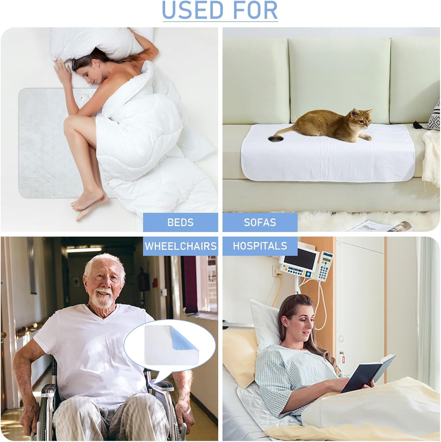 Akicia Reusable Bed Pads 34 X 36 2 Pack 1