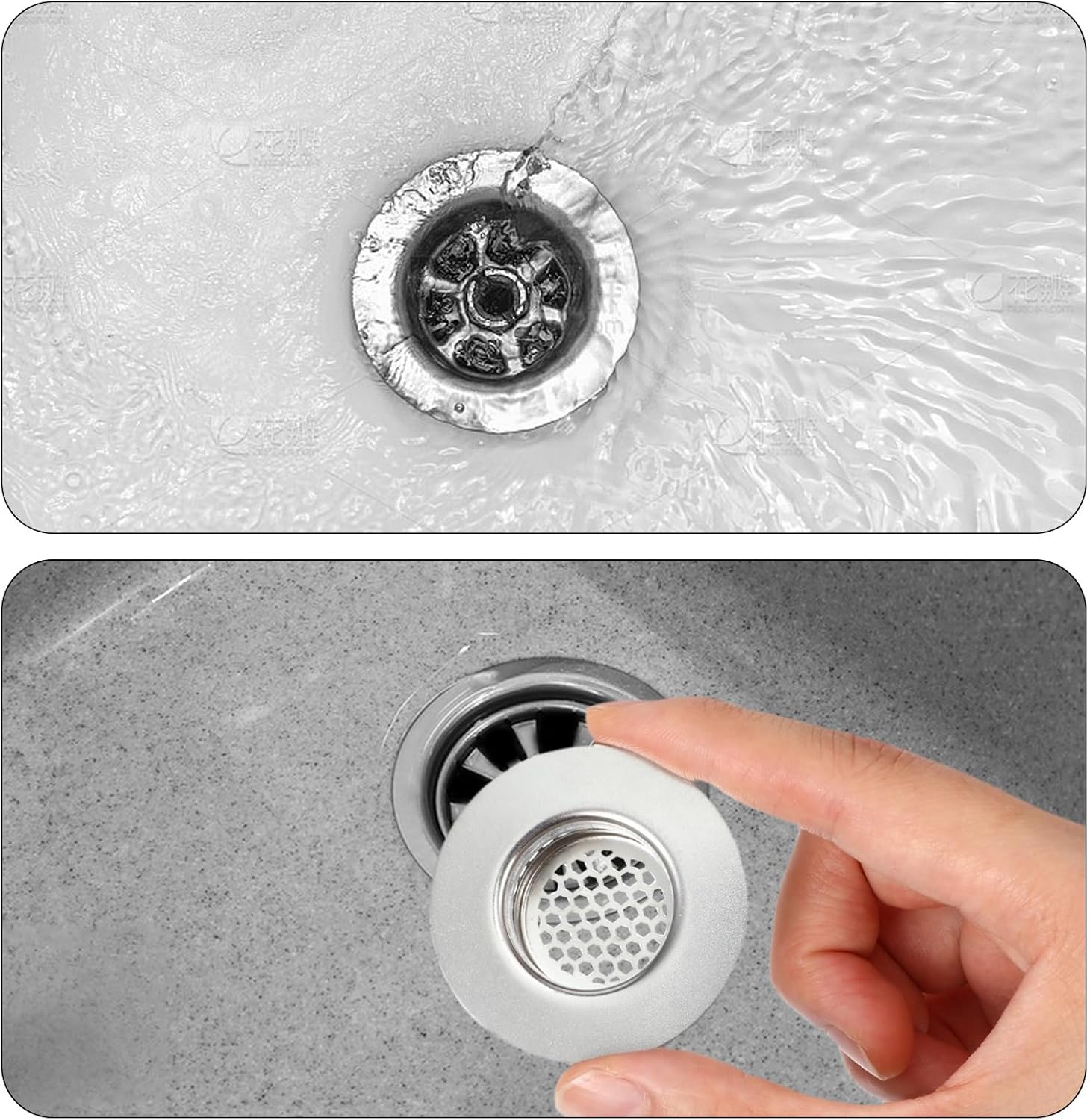 3pcs Stainless Steel Sink Strainers for Bathroom and Kitchen Use