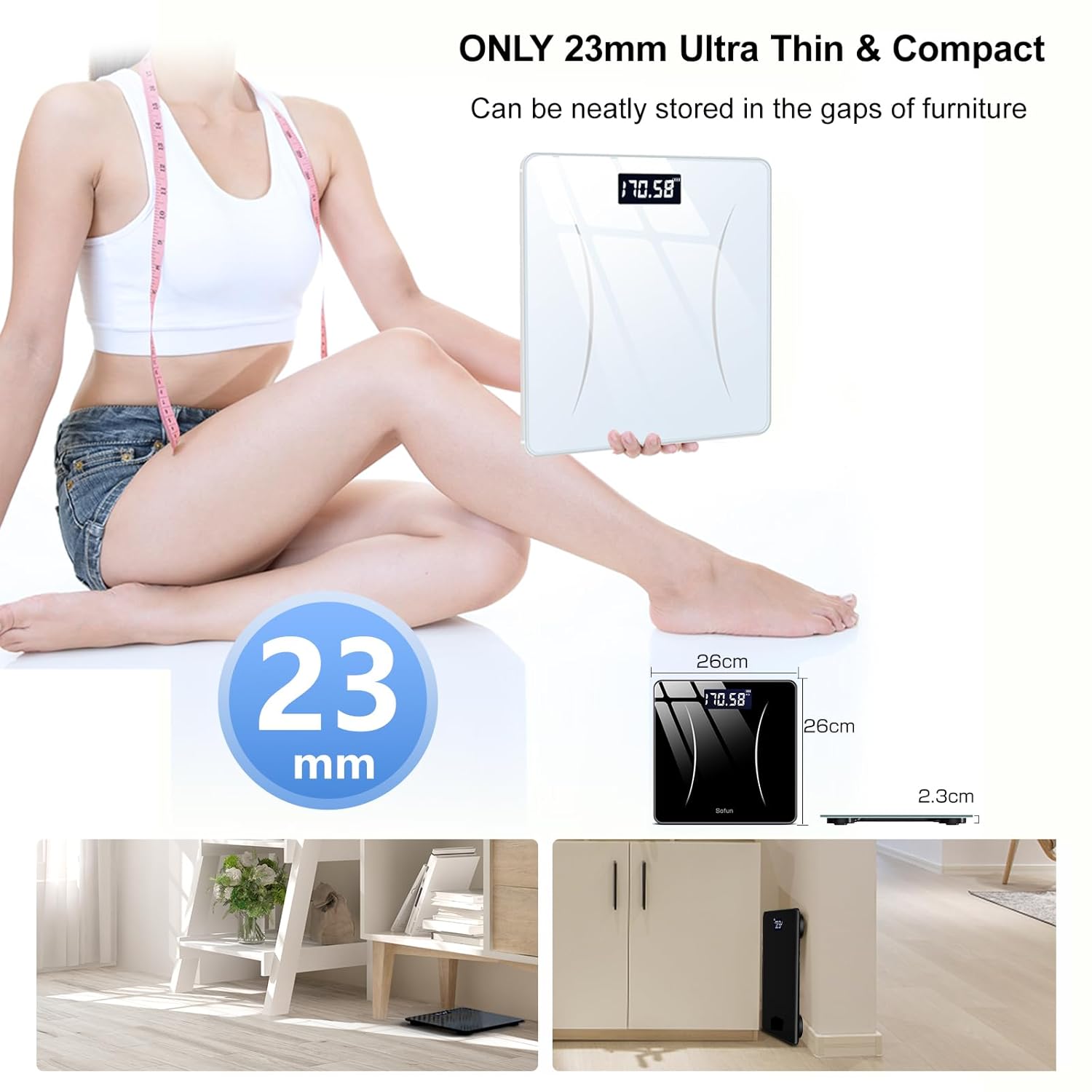 Tocnoda Digital Body Weight Scale with LED Display