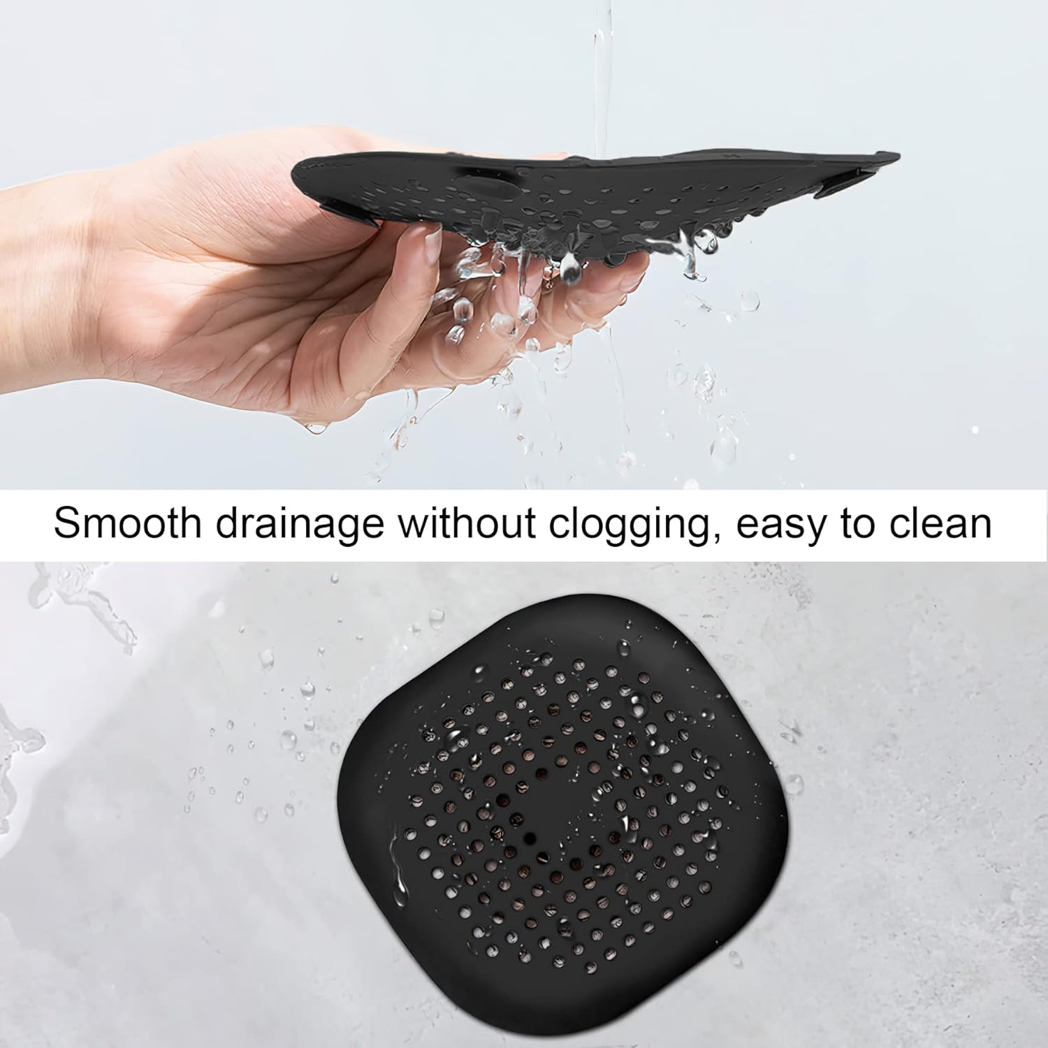 Philbinden 2-Piece Shower Drain Hair Catcher with Suckers