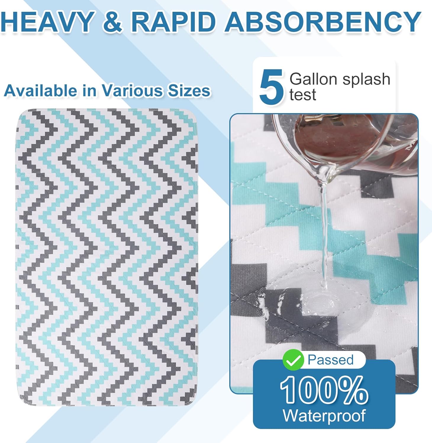 OUTCREATOR Washable Bed Pads 34x56 Pack of 2 1