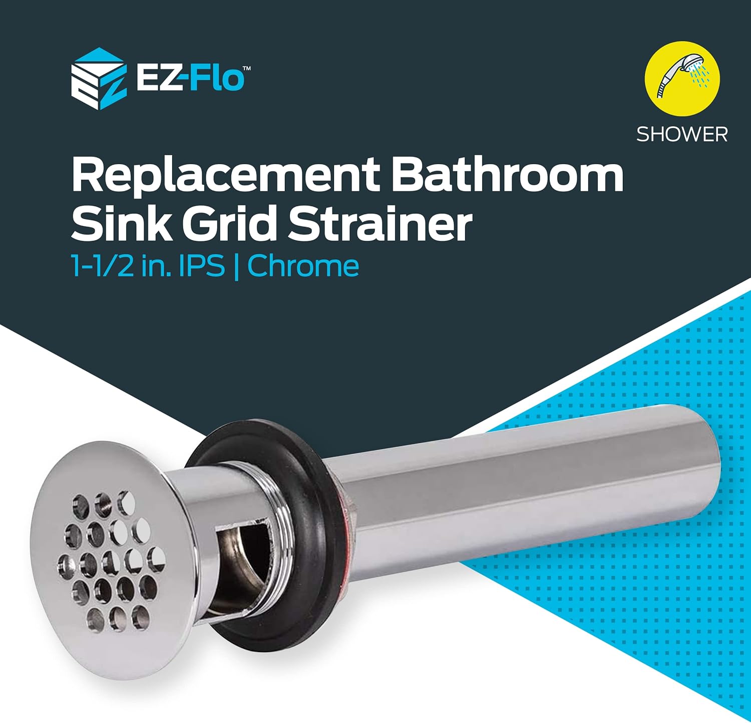 Eastman EZ-FLO 1-12 Inch Chrome Sink Strainer