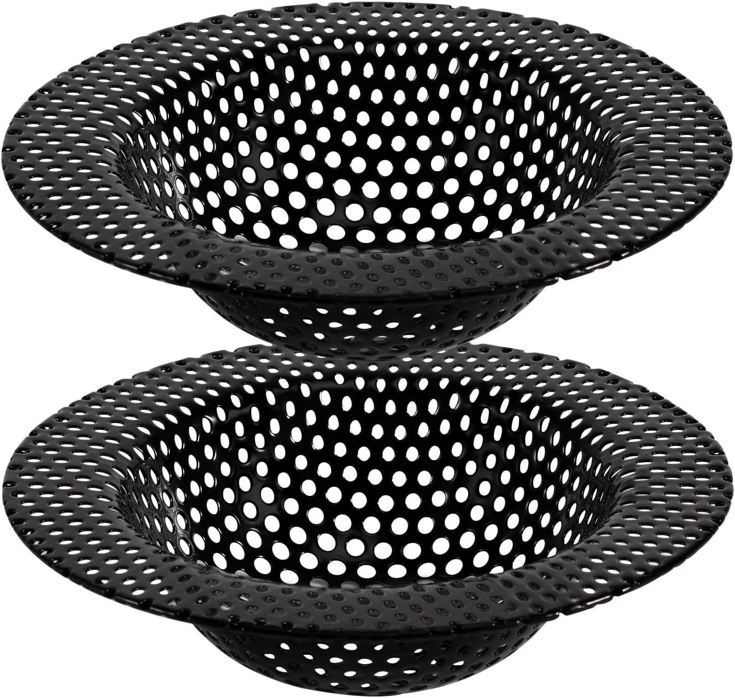 BESSEEK 2 Pcs Black Stainless Steel Mesh Sink Drain Strainer 1