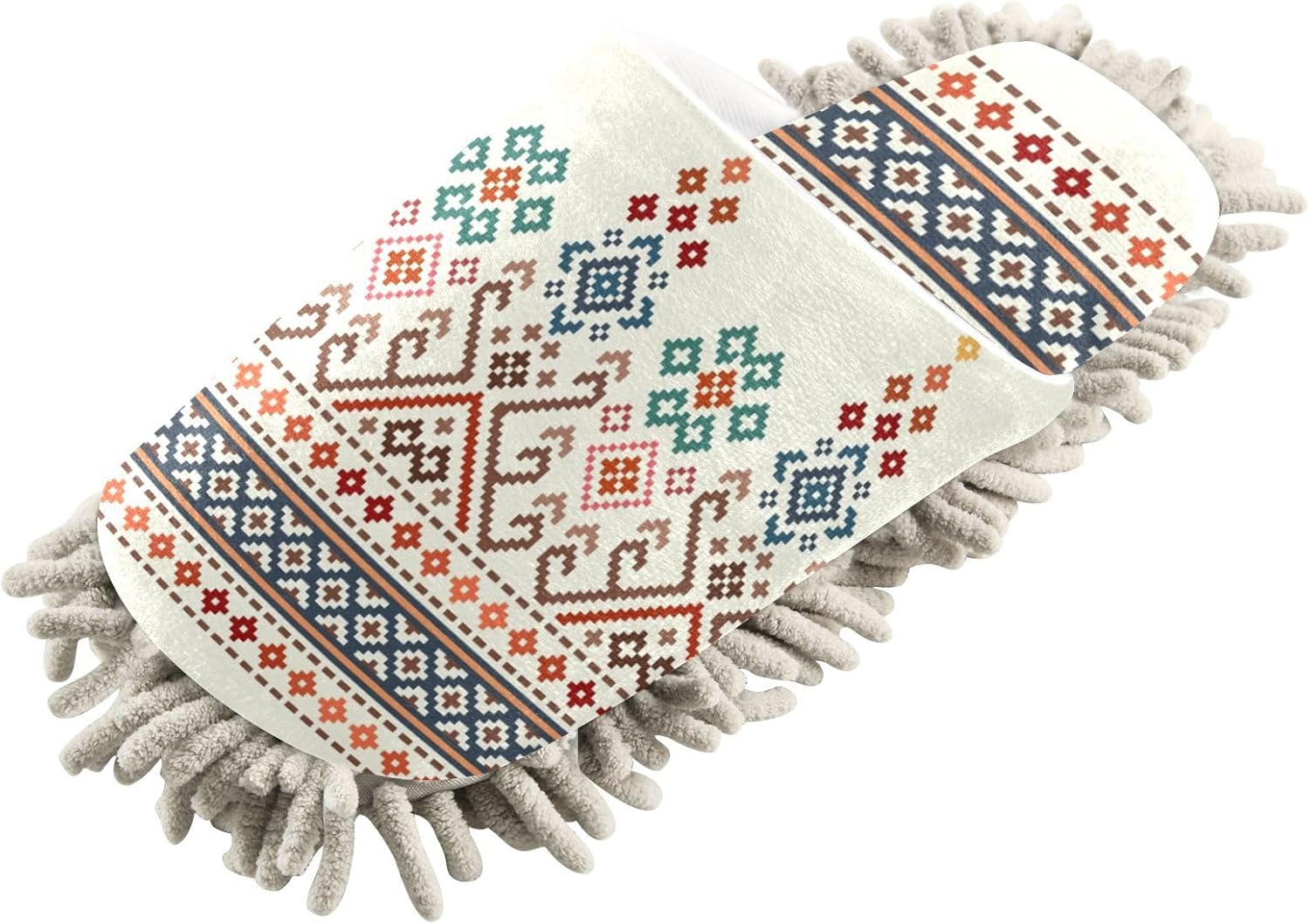 Kigai Microfiber Slippers with Ikat Pattern - Size L 1